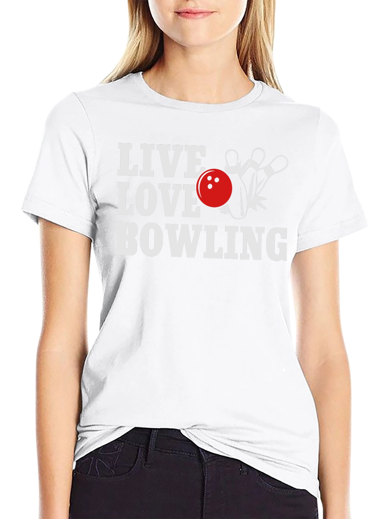 Live Love Bowling T-Shirt - Sporty Graphic Tee