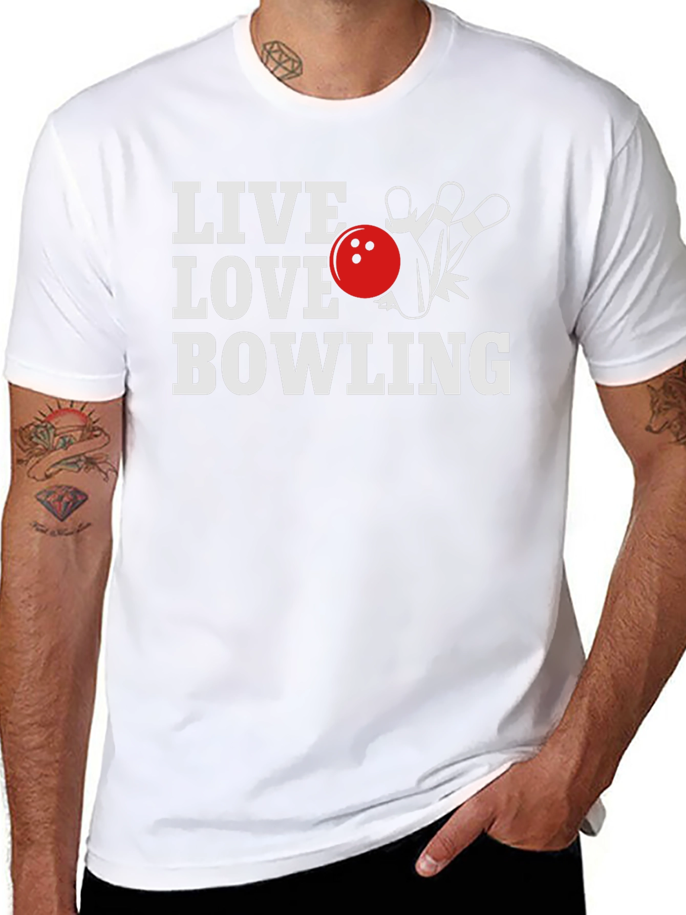 Live Love Bowling T-Shirt - Sporty Graphic Tee