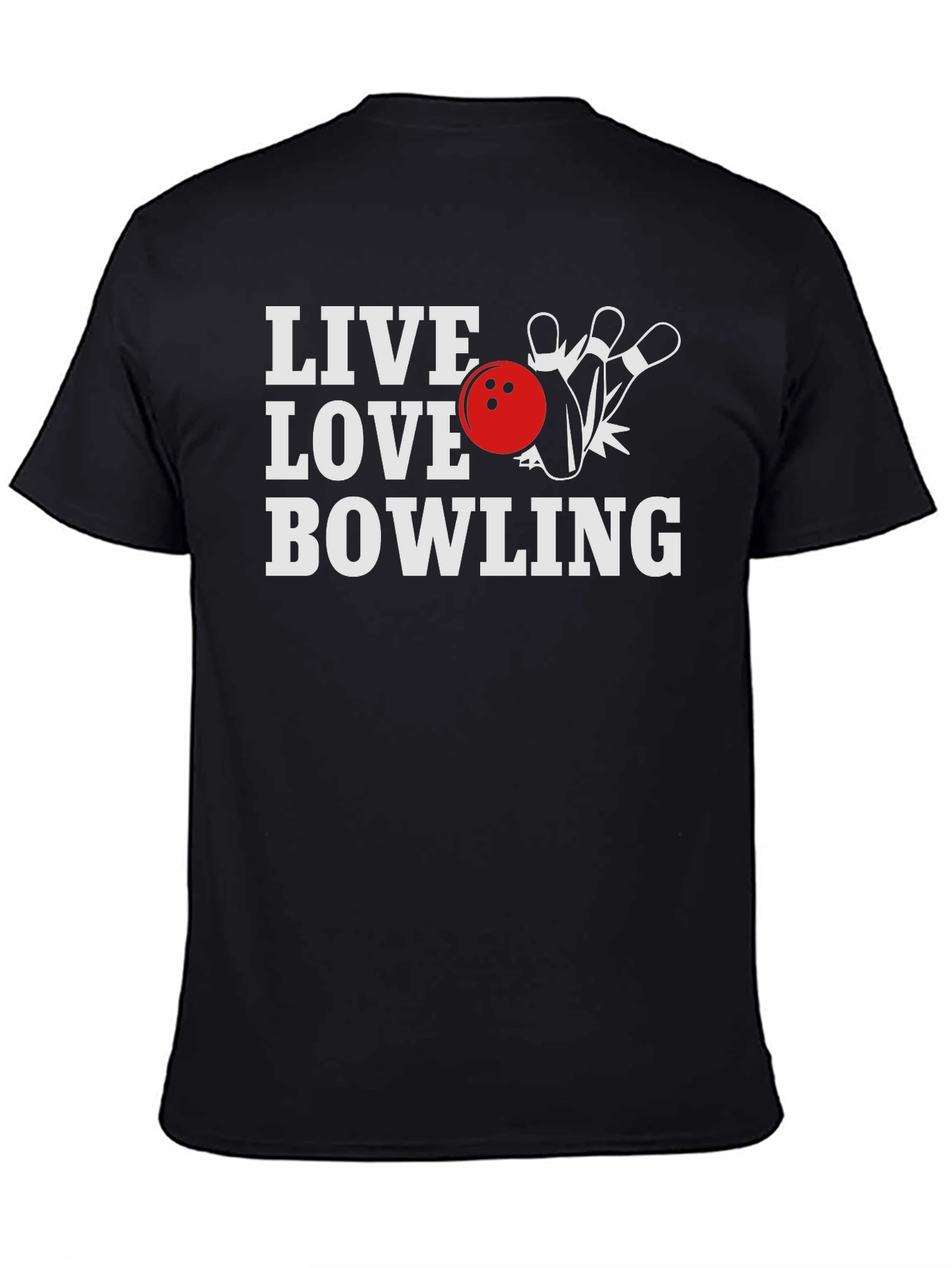 Live Love Bowling T-Shirt - Sporty Graphic Tee
