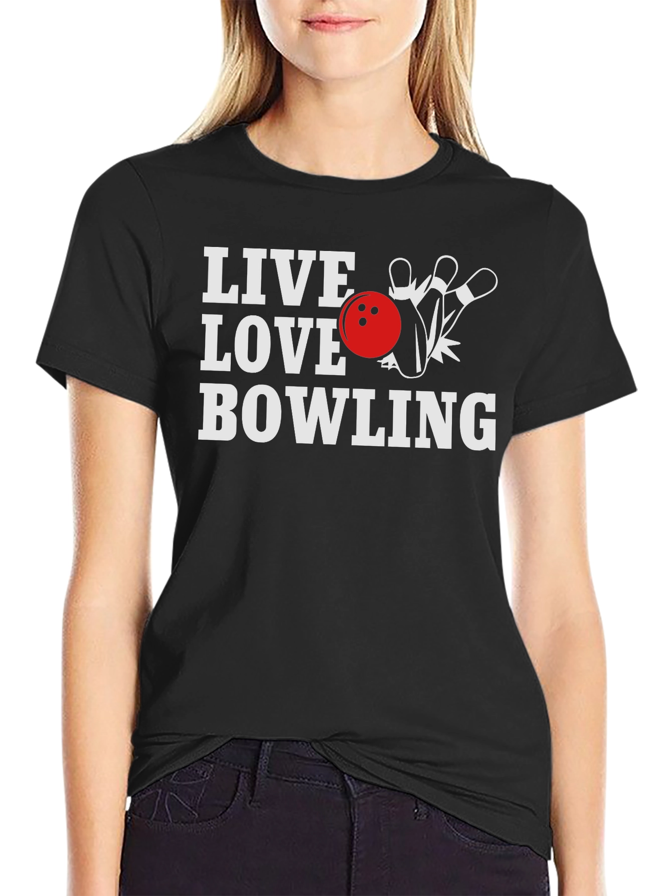Live Love Bowling T-Shirt - Sporty Graphic Tee