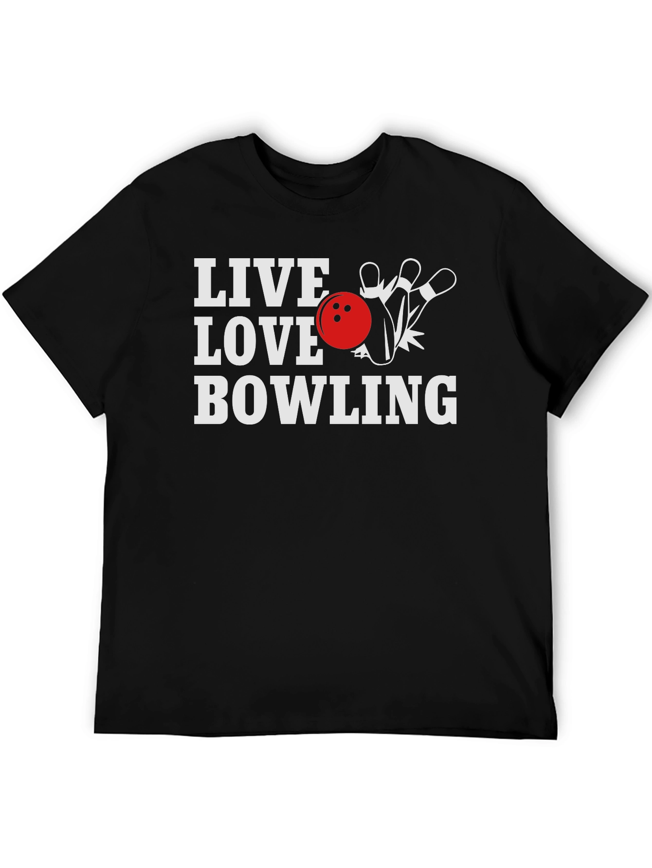 Live Love Bowling T-Shirt - Sporty Graphic Tee
