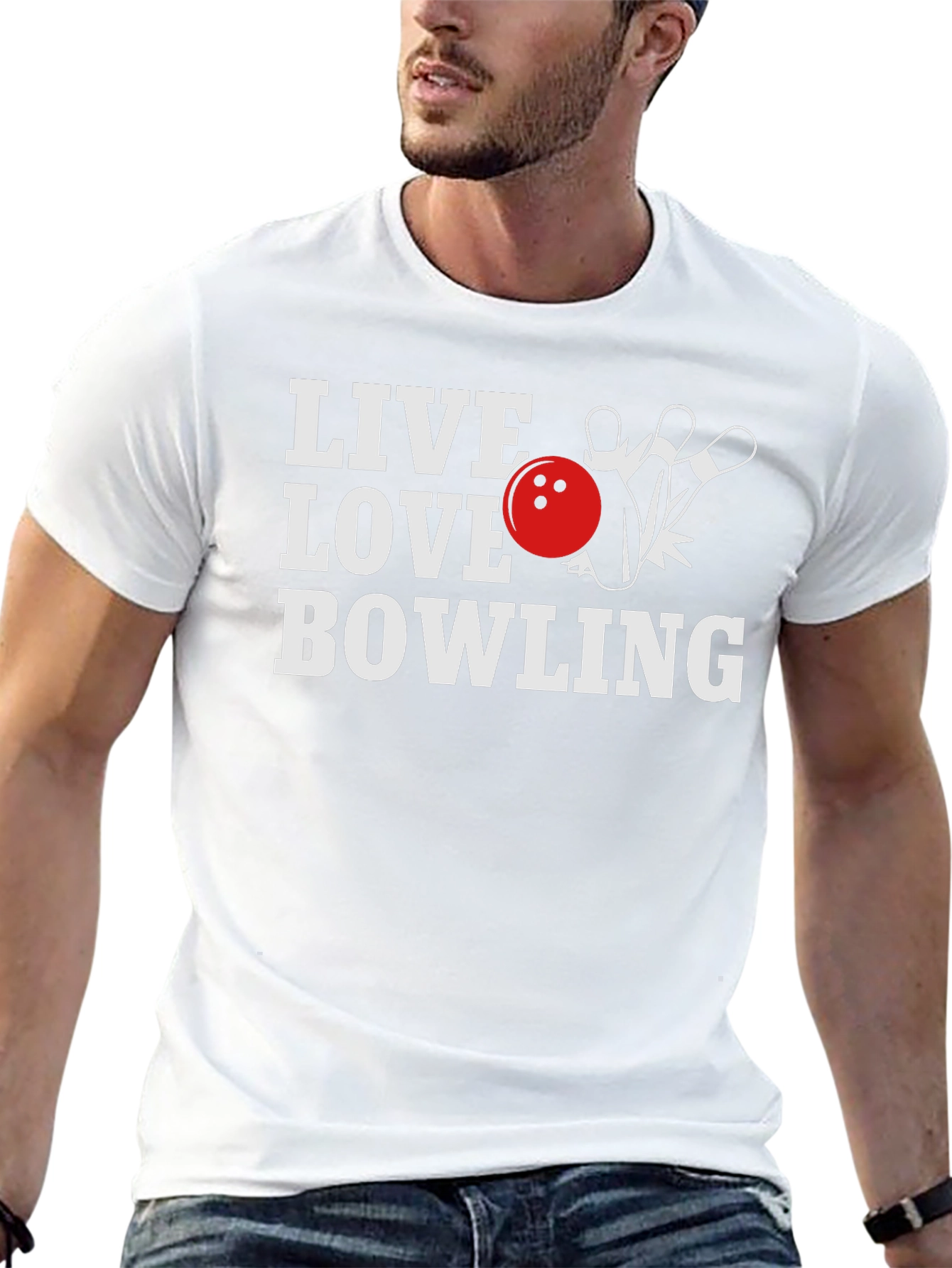 Live Love Bowling T-Shirt - Sporty Graphic Tee