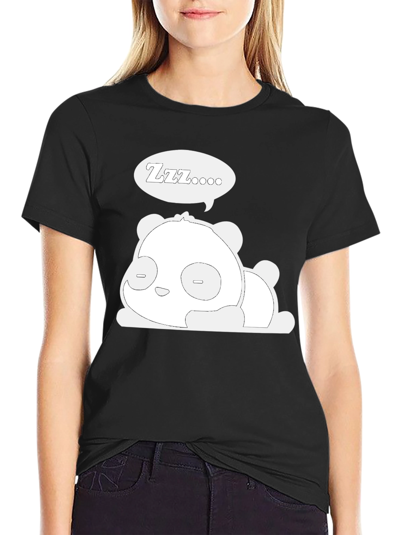 Sleeping Panda Graphic T-Shirt - Cute & Comfy