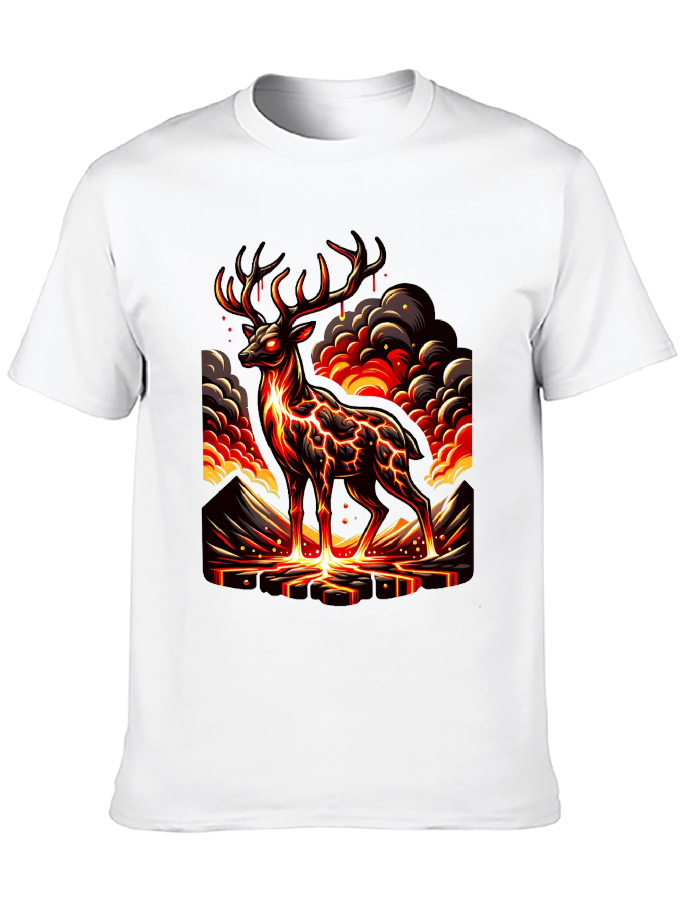Lava Deer Graphic Tee - Mens Black T-Shirt
