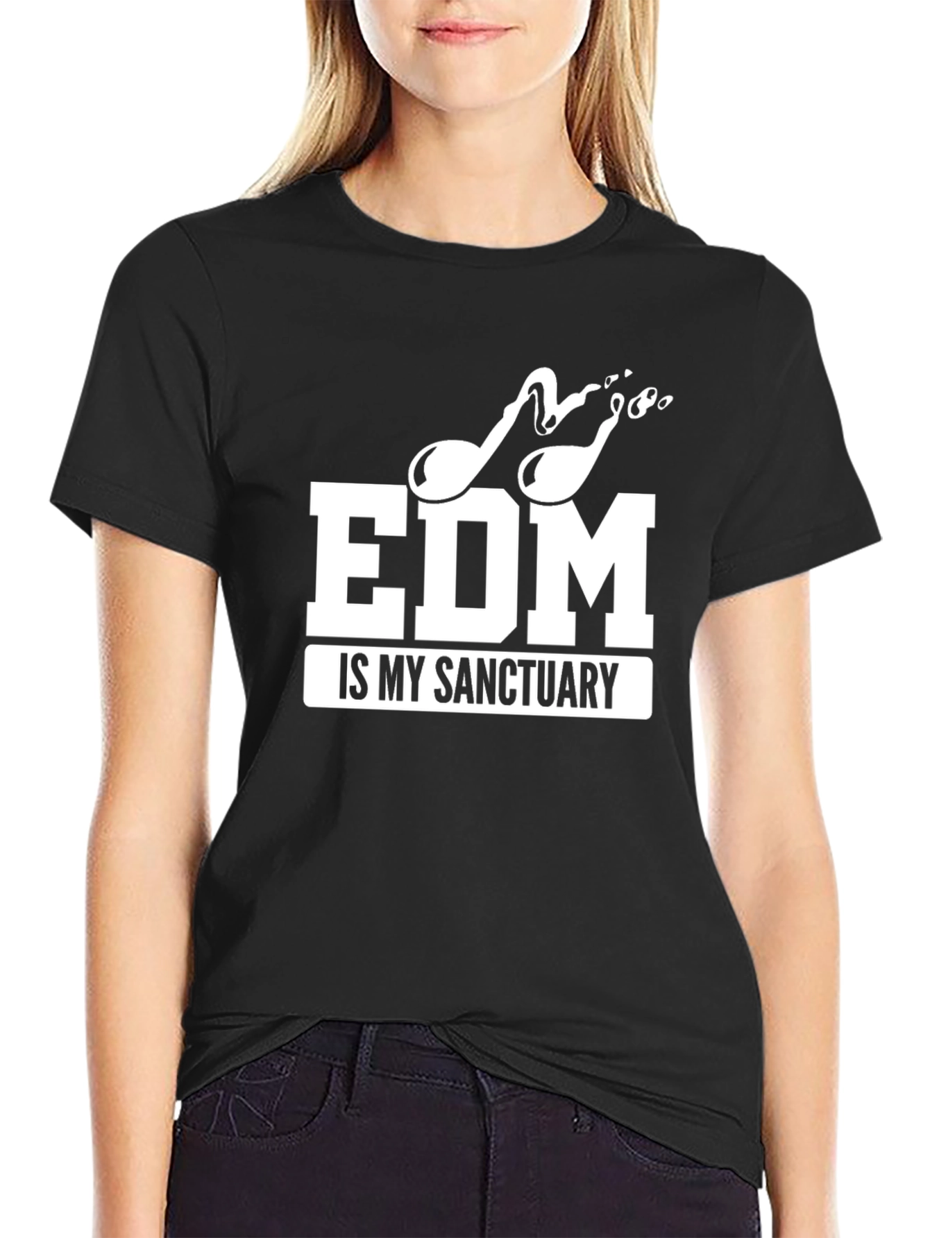 EDM Is My Sanctuary Black T-Shirt