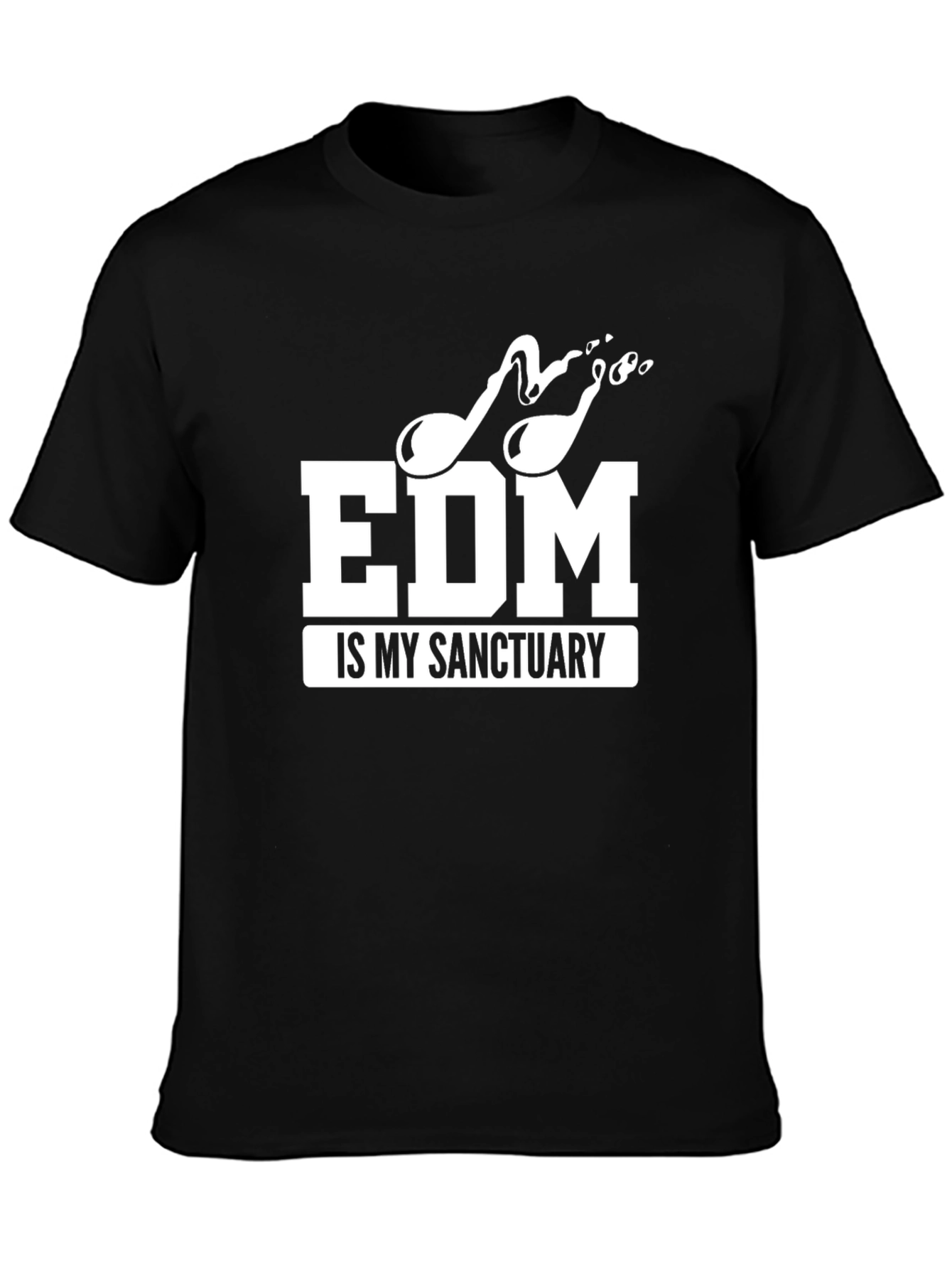 EDM Is My Sanctuary Black T-Shirt