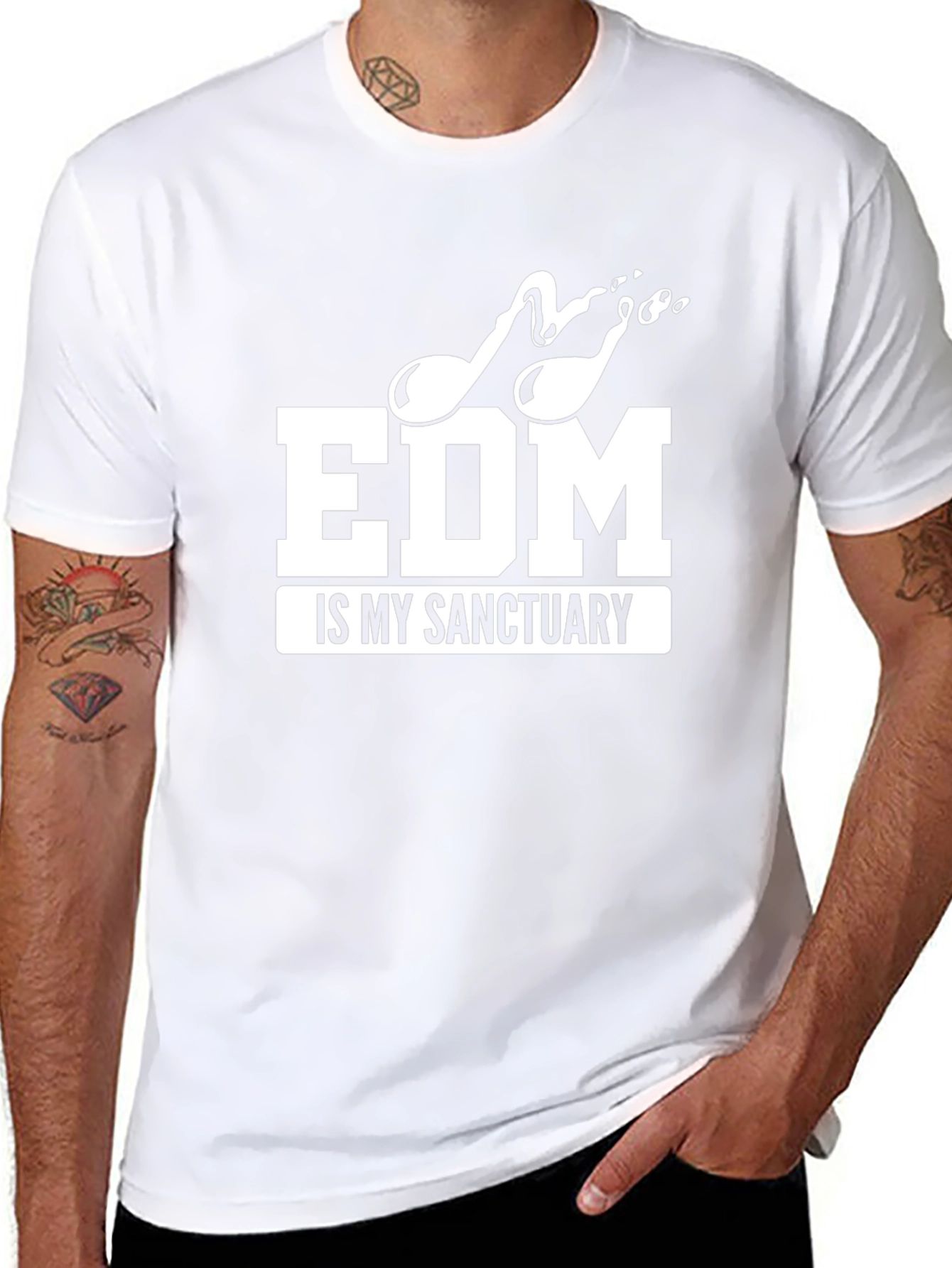 EDM Is My Sanctuary Black T-Shirt