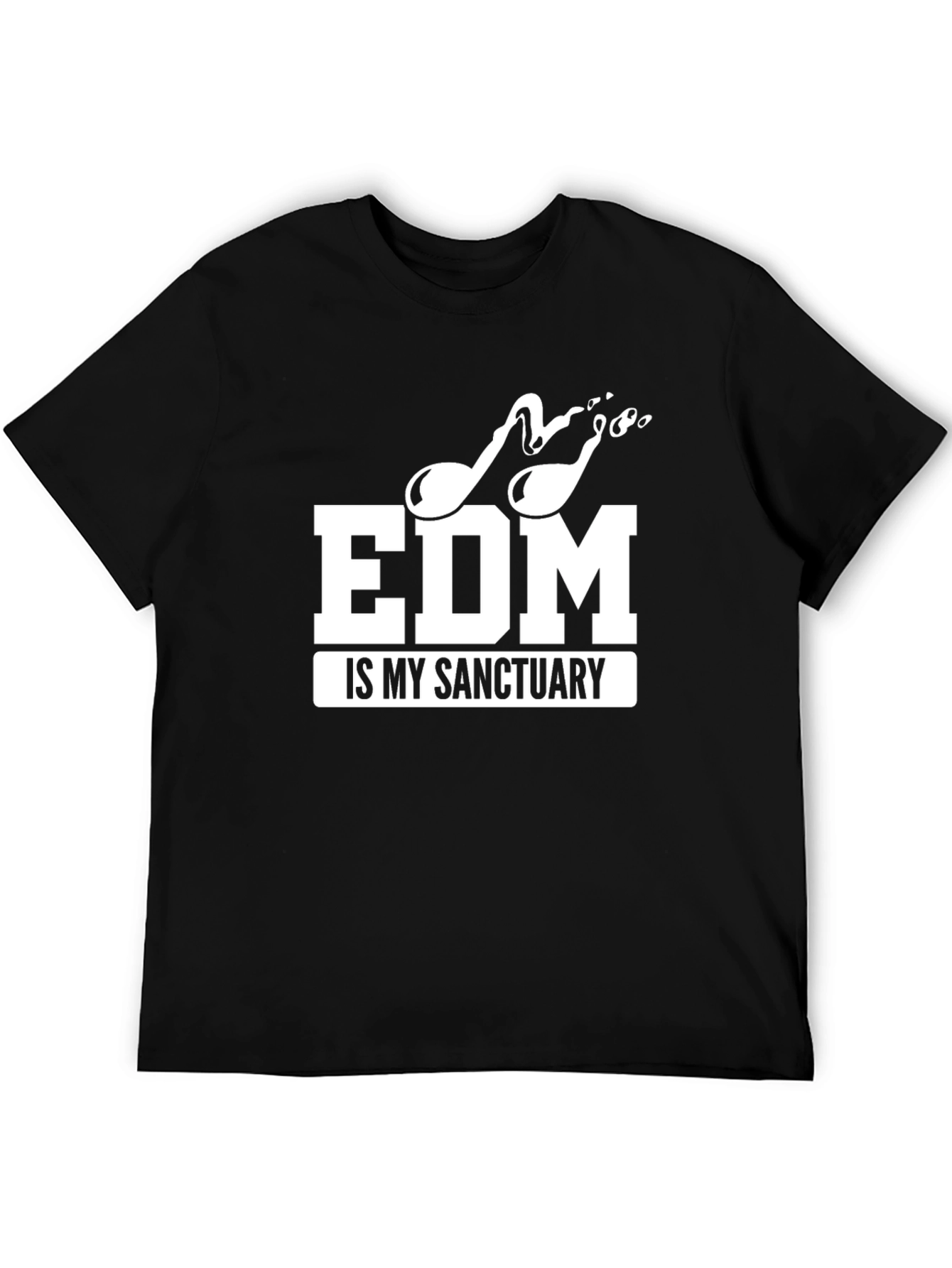 EDM Is My Sanctuary Black T-Shirt