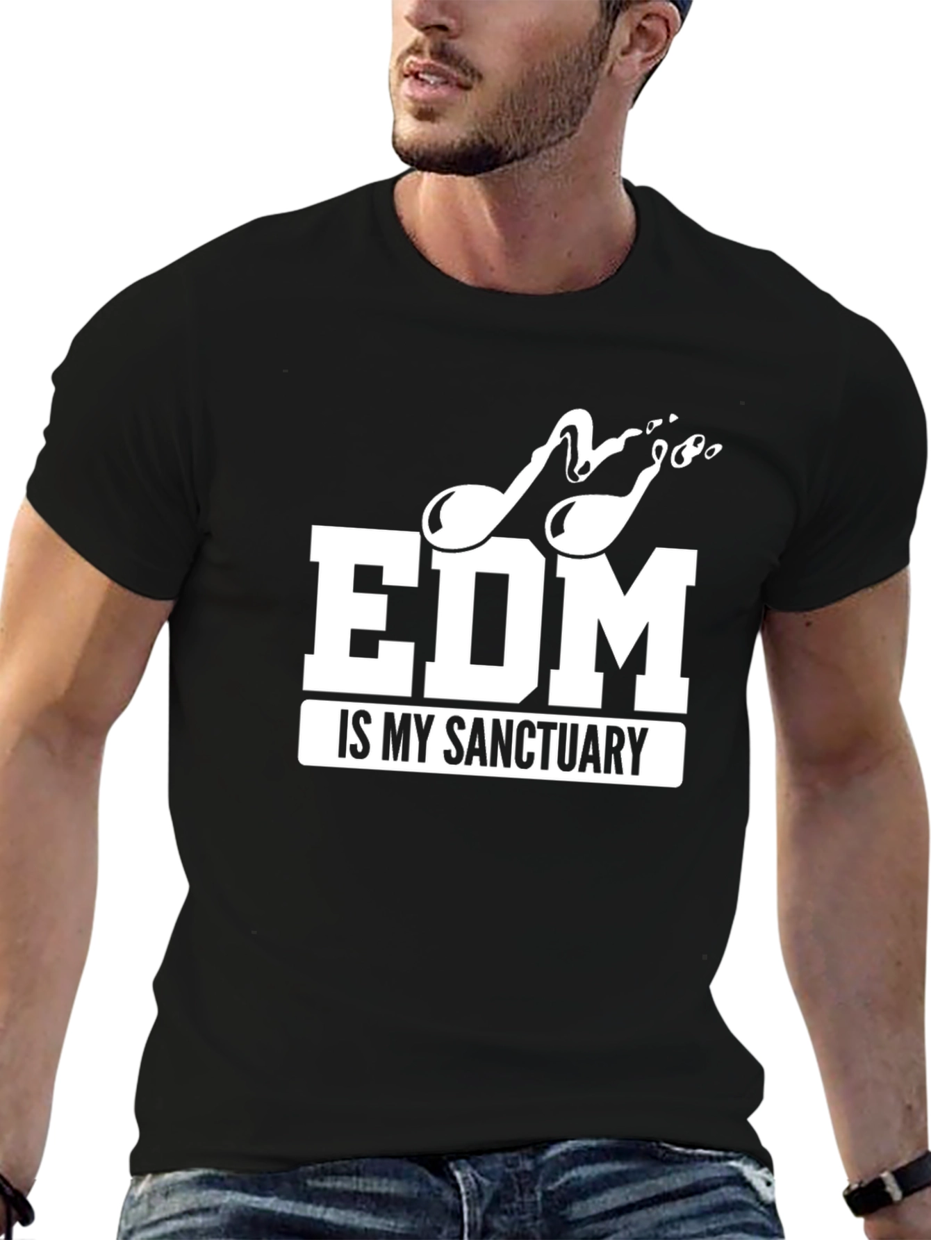 EDM Is My Sanctuary Black T-Shirt