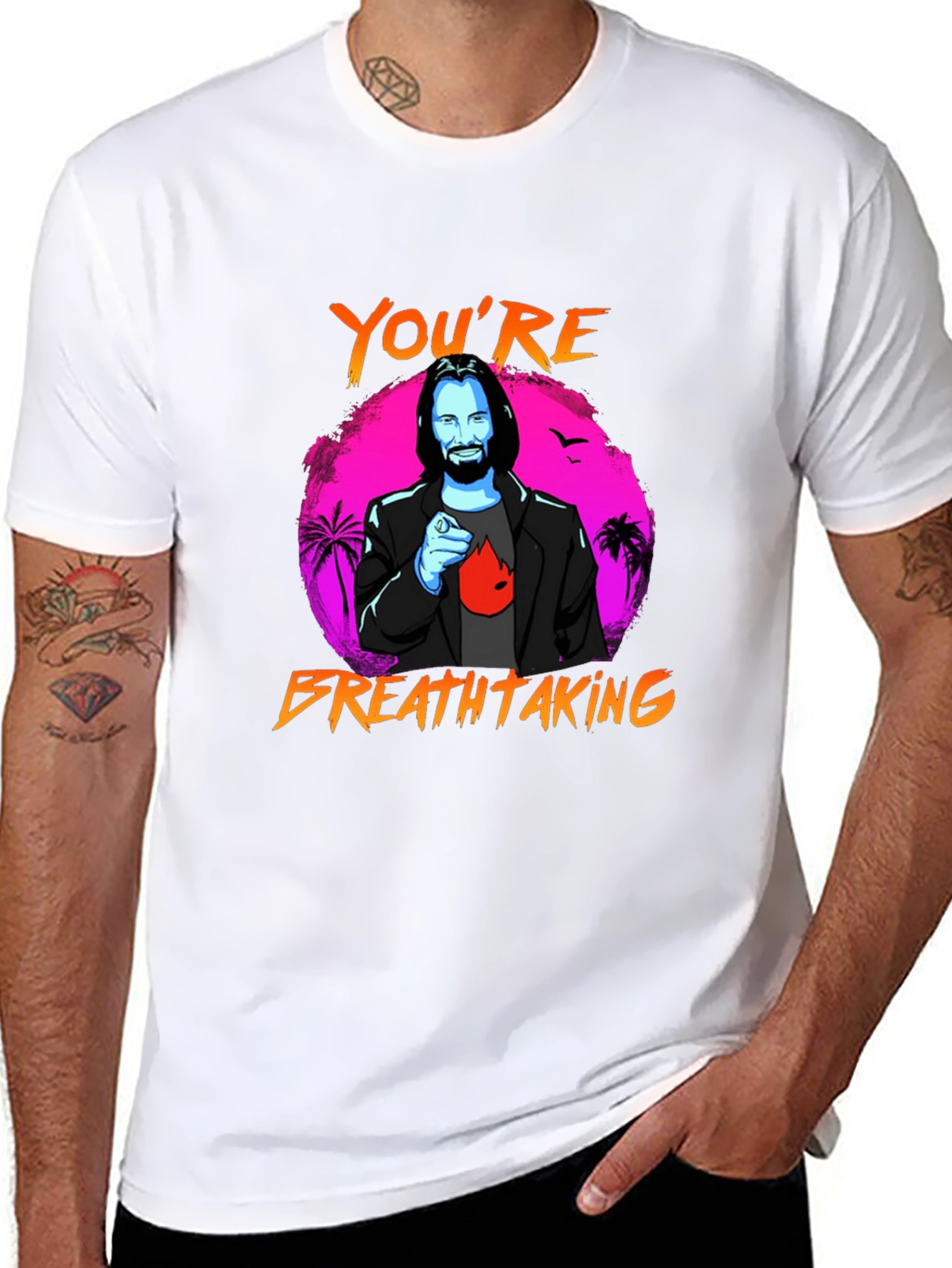 Youre Breathtaking Graphic Tee - Keanu Reeves Style