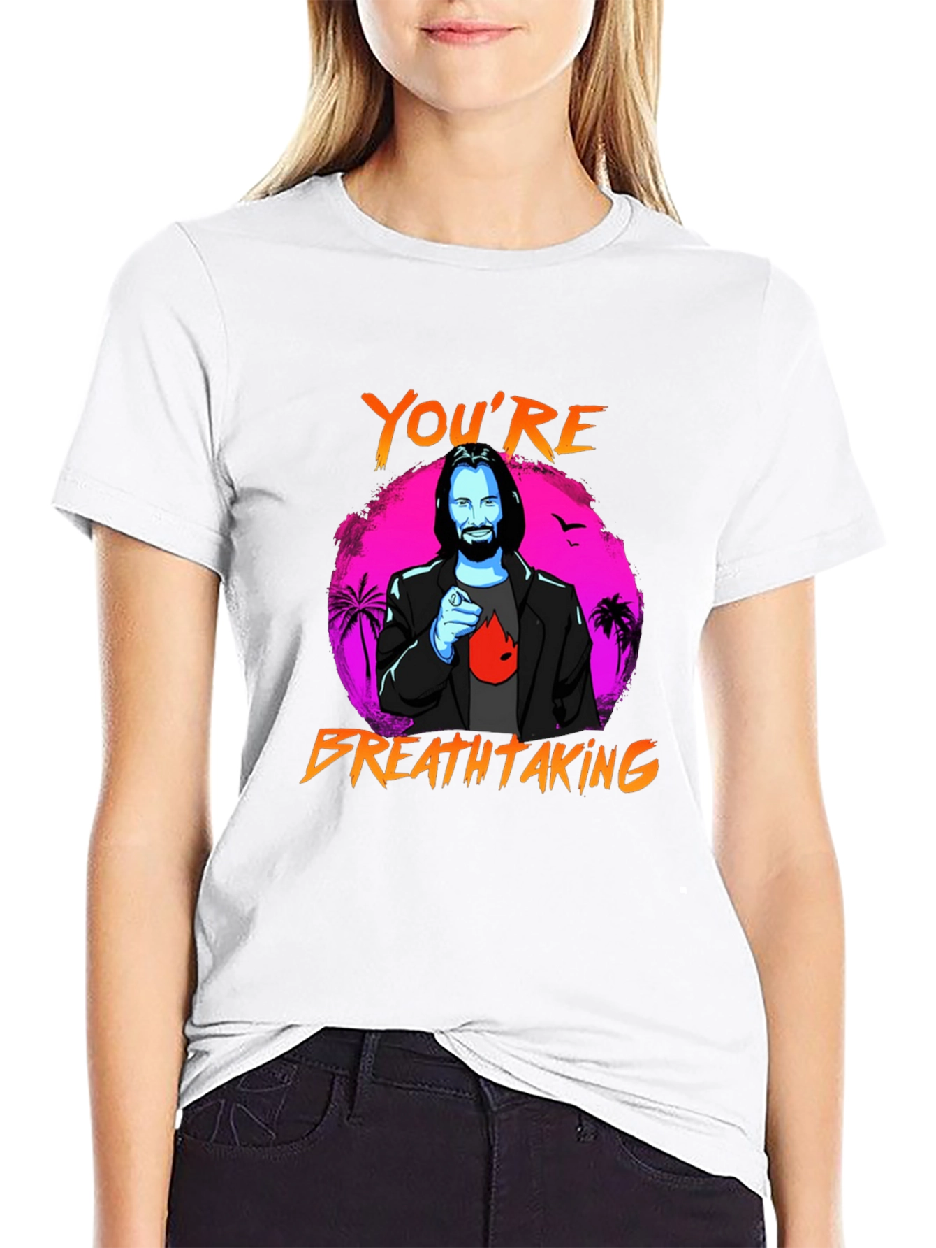 Youre Breathtaking Graphic Tee - Keanu Reeves Style