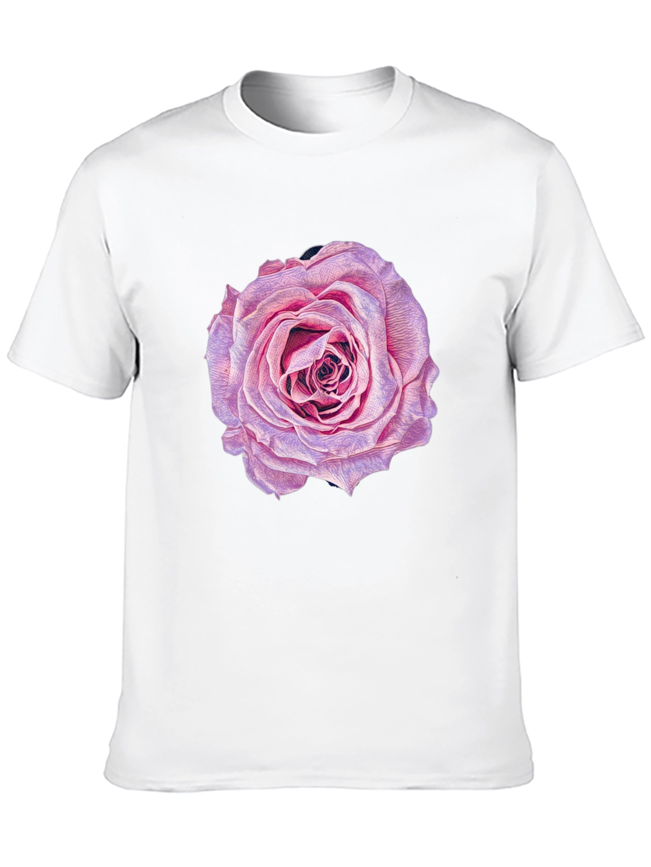 Rose Graphic Print Black T-Shirt