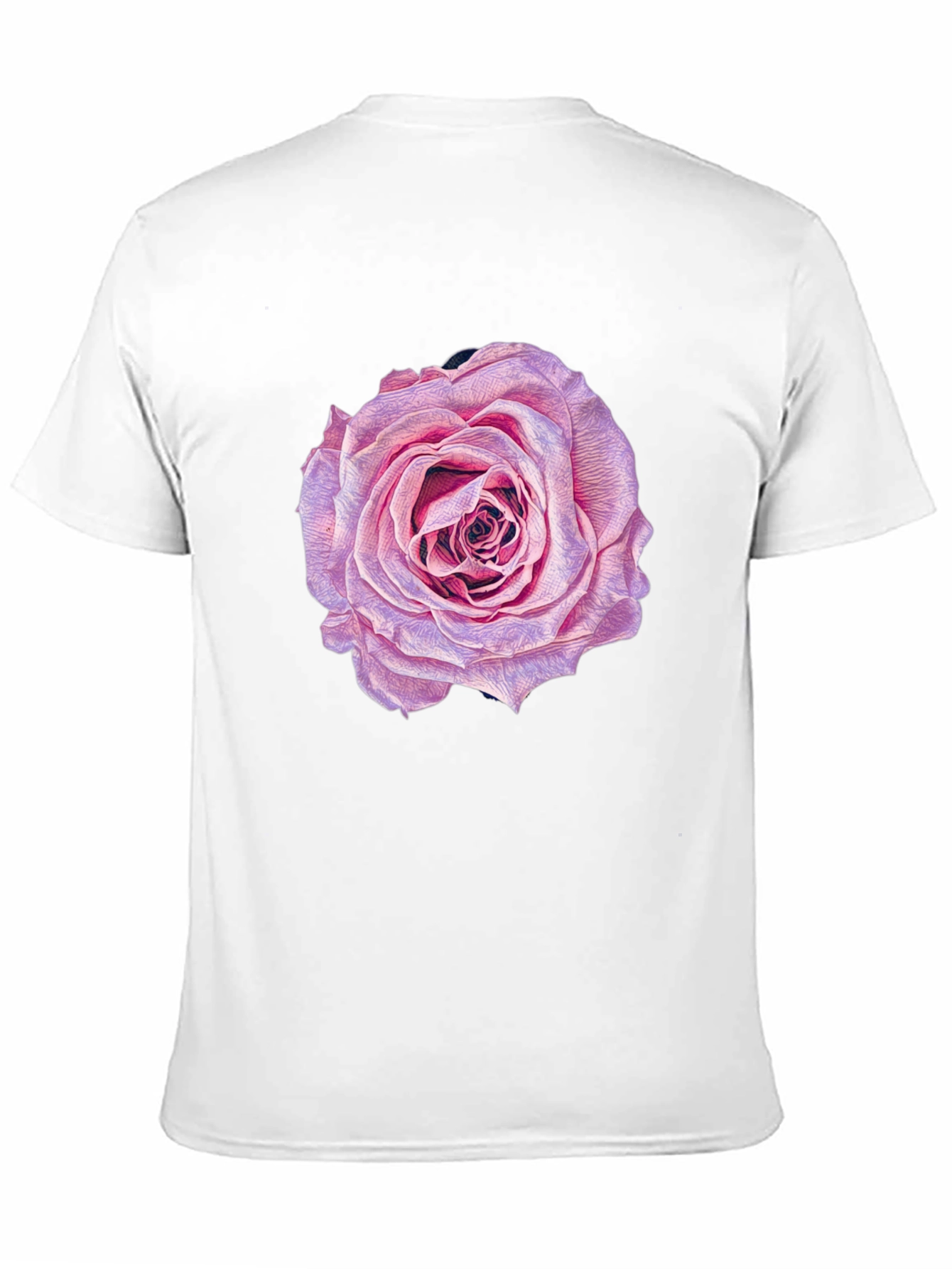 Rose Graphic Print Black T-Shirt