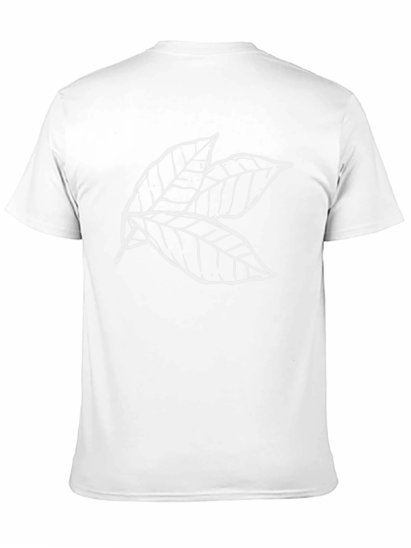 Leaf Print T-Shirt - Casual Graphic Tee