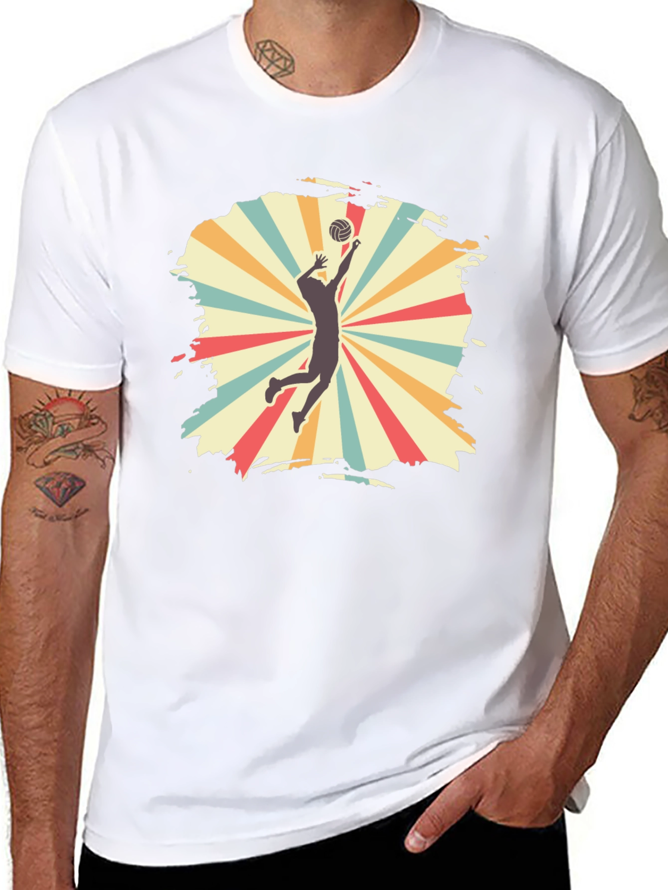 Volleyball Retro Graphic T-Shirt