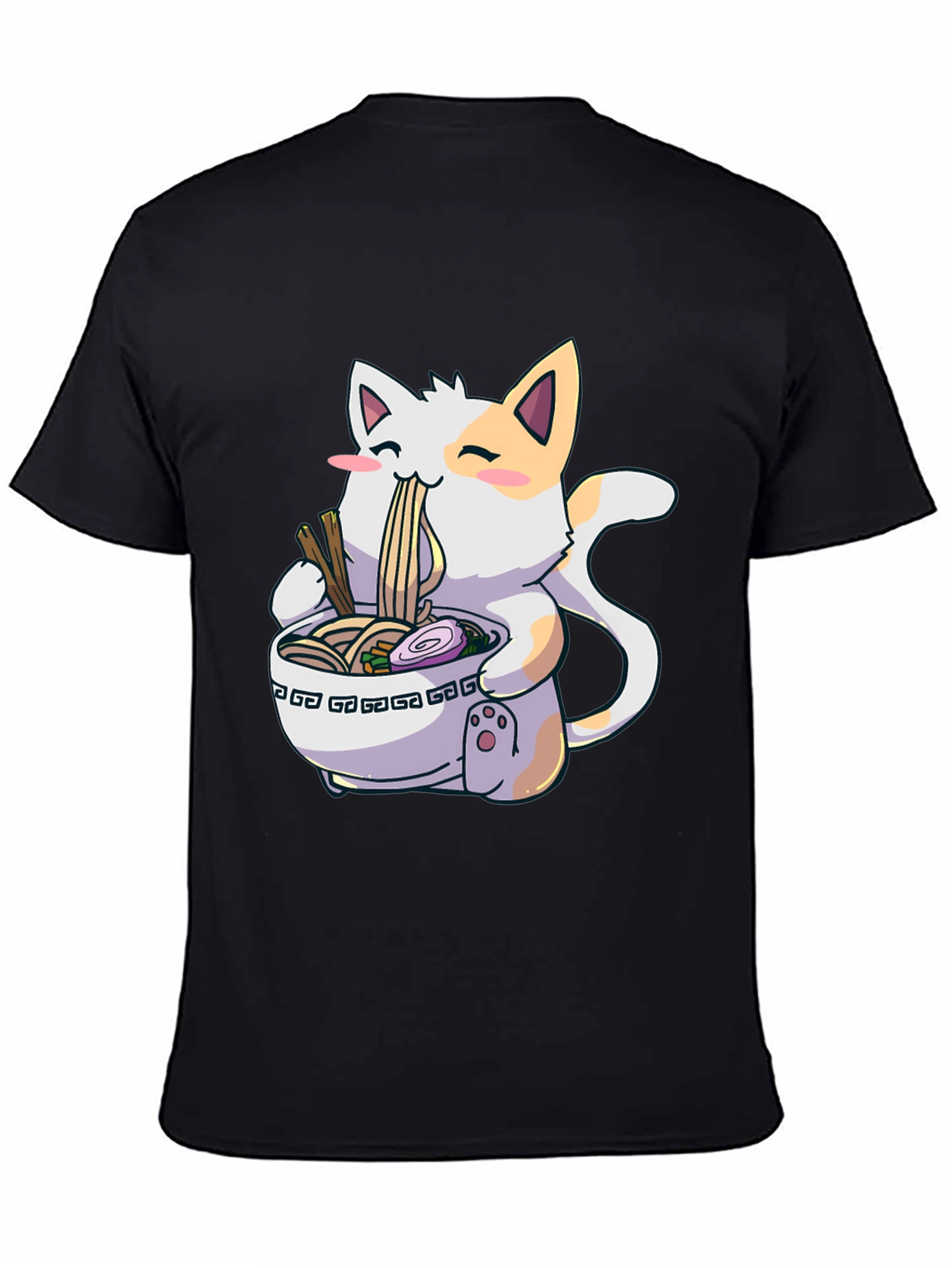 Cat Ramen Graphic Tee -  Fun Unique Design