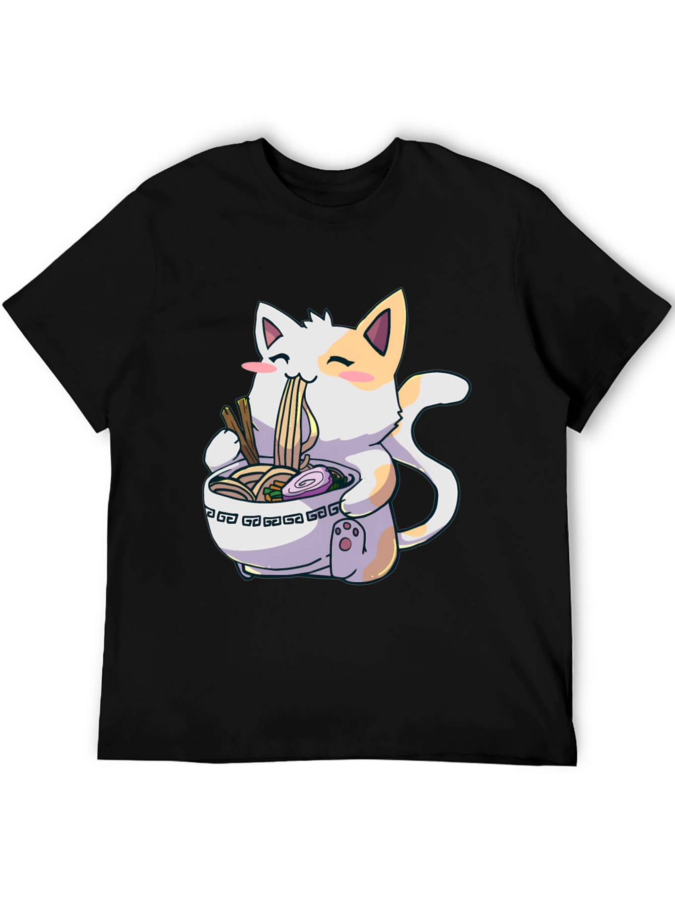 Cat Ramen Graphic Tee -  Fun Unique Design