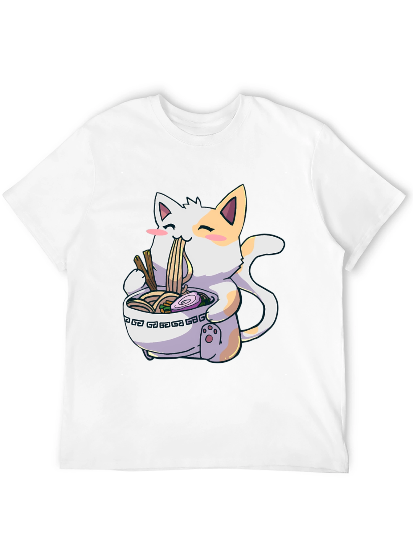 Cat Ramen Graphic Tee -  Fun Unique Design