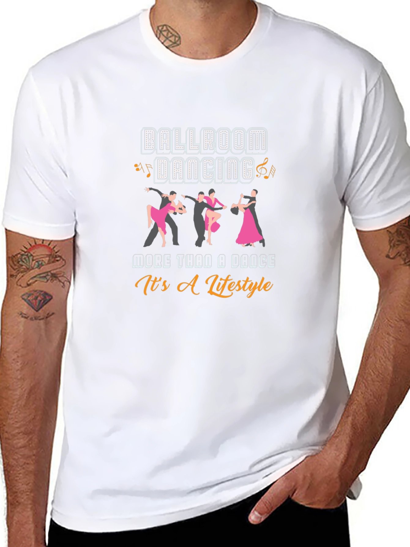 Ballroom Dancing Lifestyle T-Shirt - Black