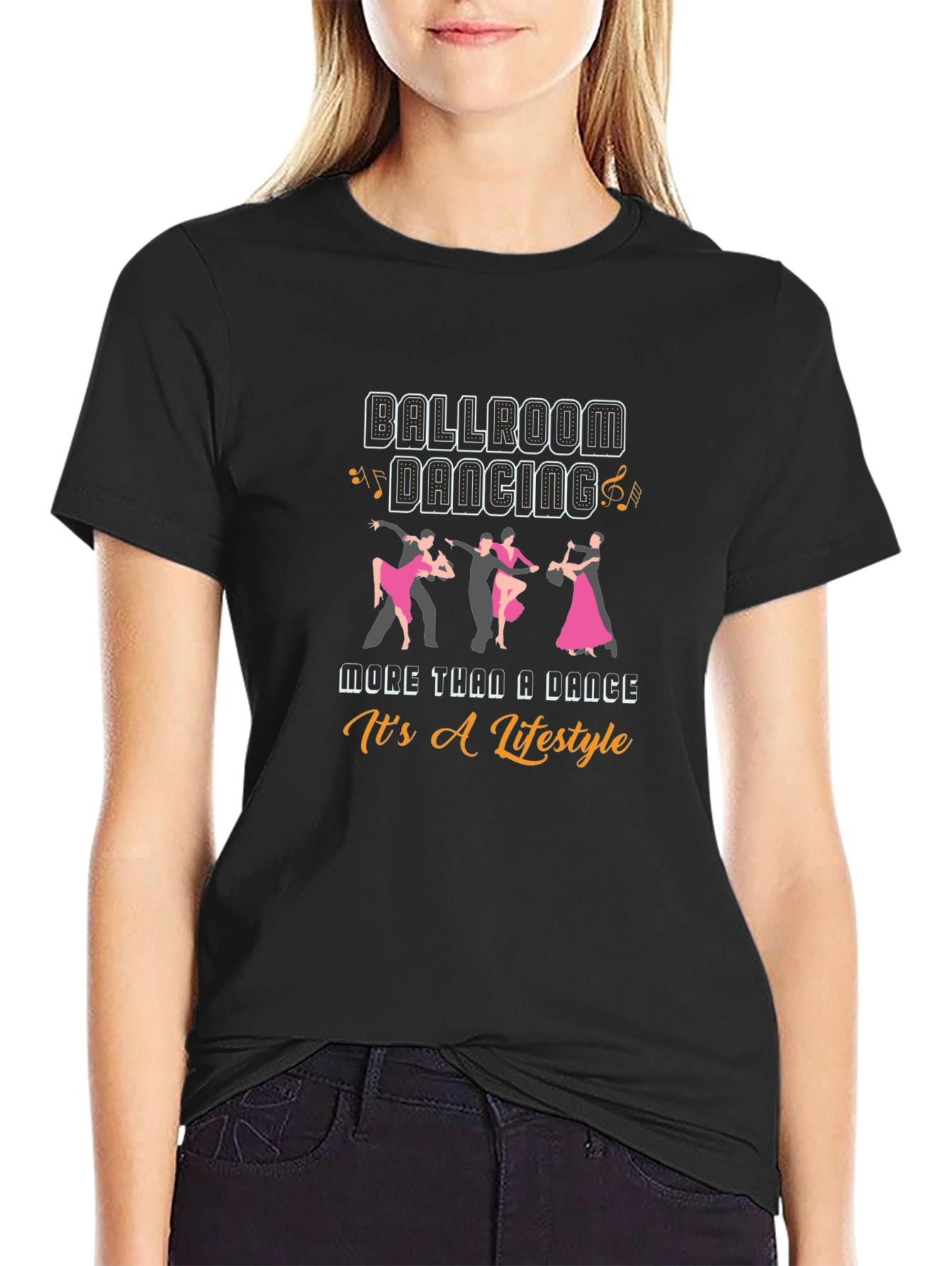 Ballroom Dancing Lifestyle T-Shirt - Black