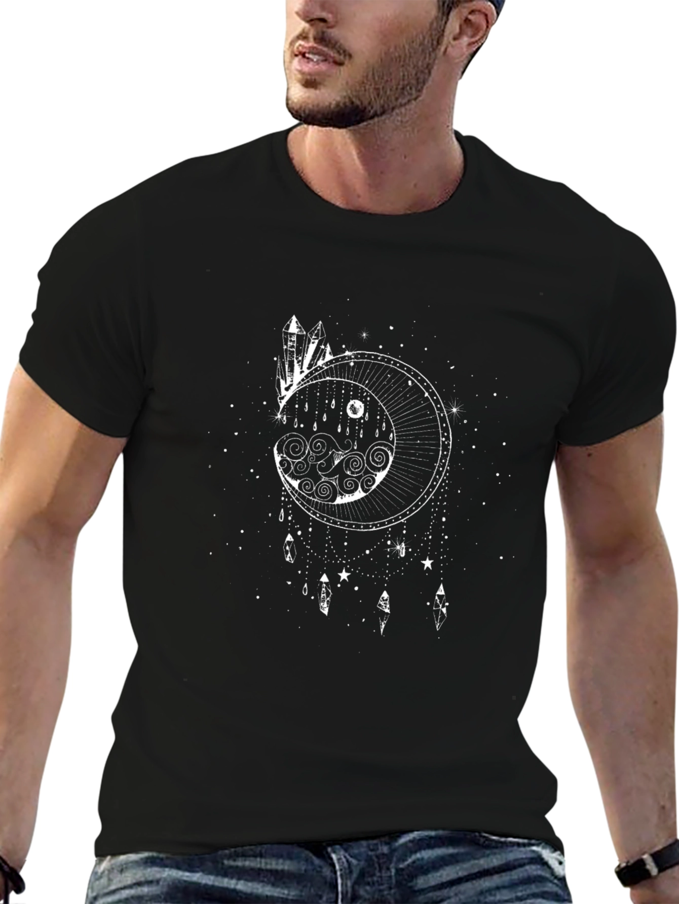 Mystic Moon Graphic Tee - Black T-Shirt