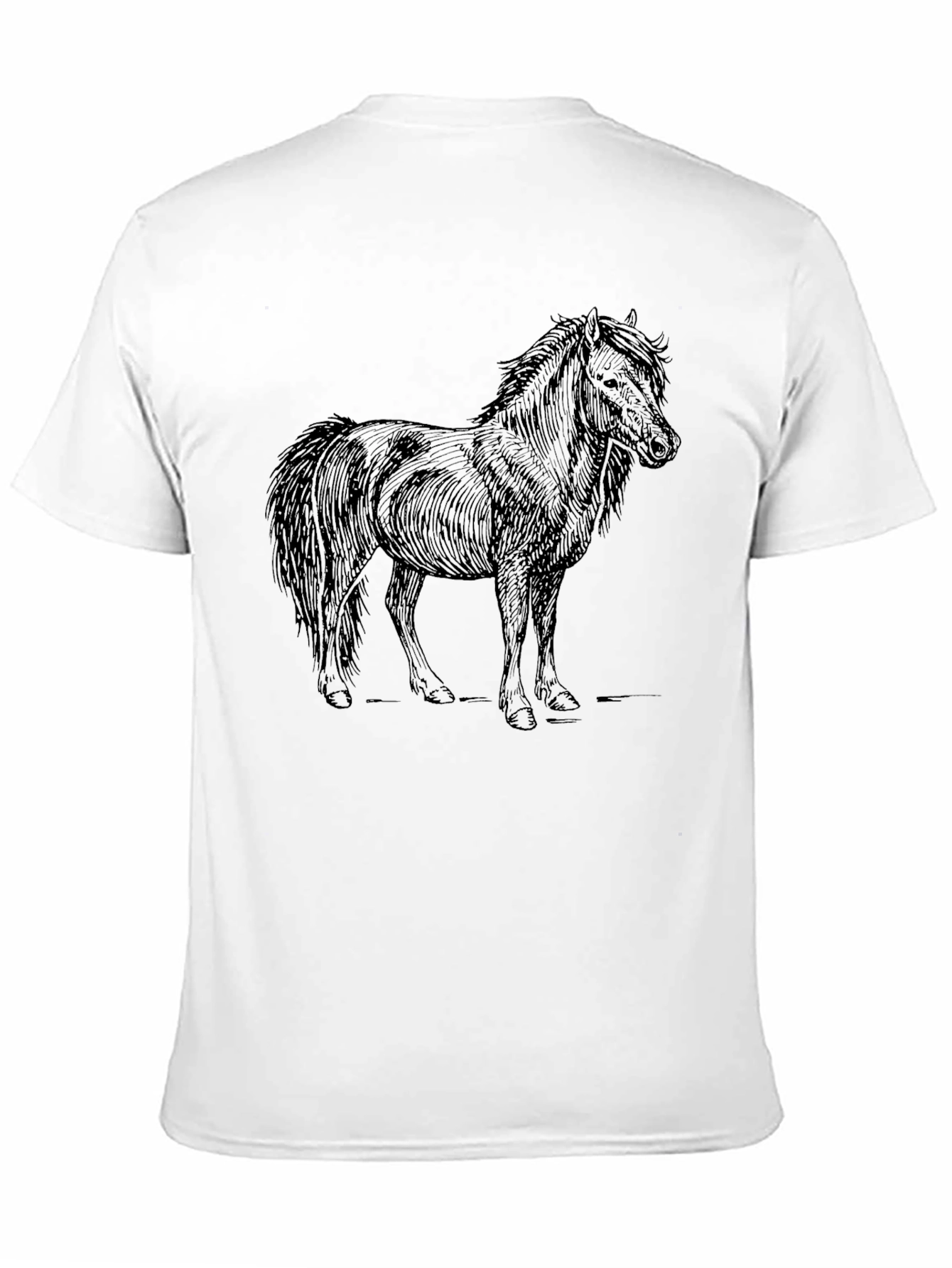Black Horse Graphic Tee - Unisex Casual T-Shirt