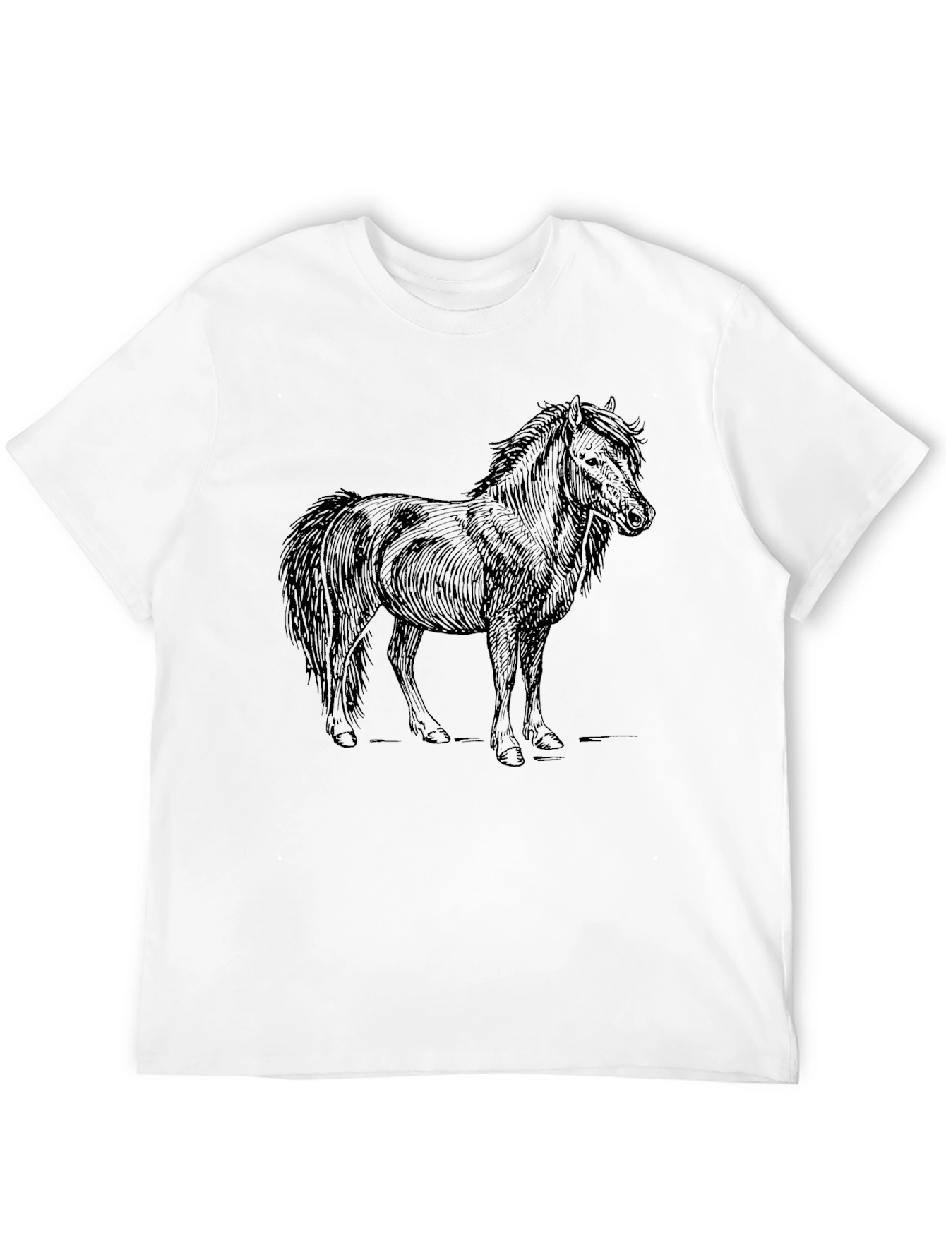 Black Horse Graphic Tee - Unisex Casual T-Shirt