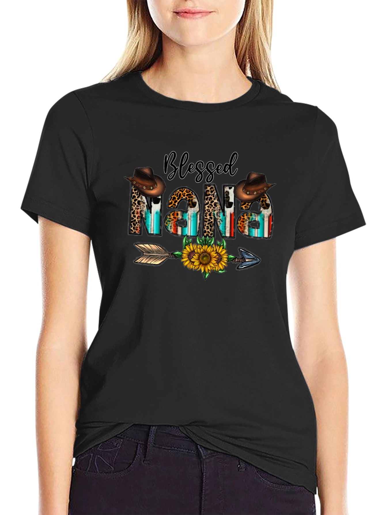 Blessed Nana Graphic Tee - Western Style