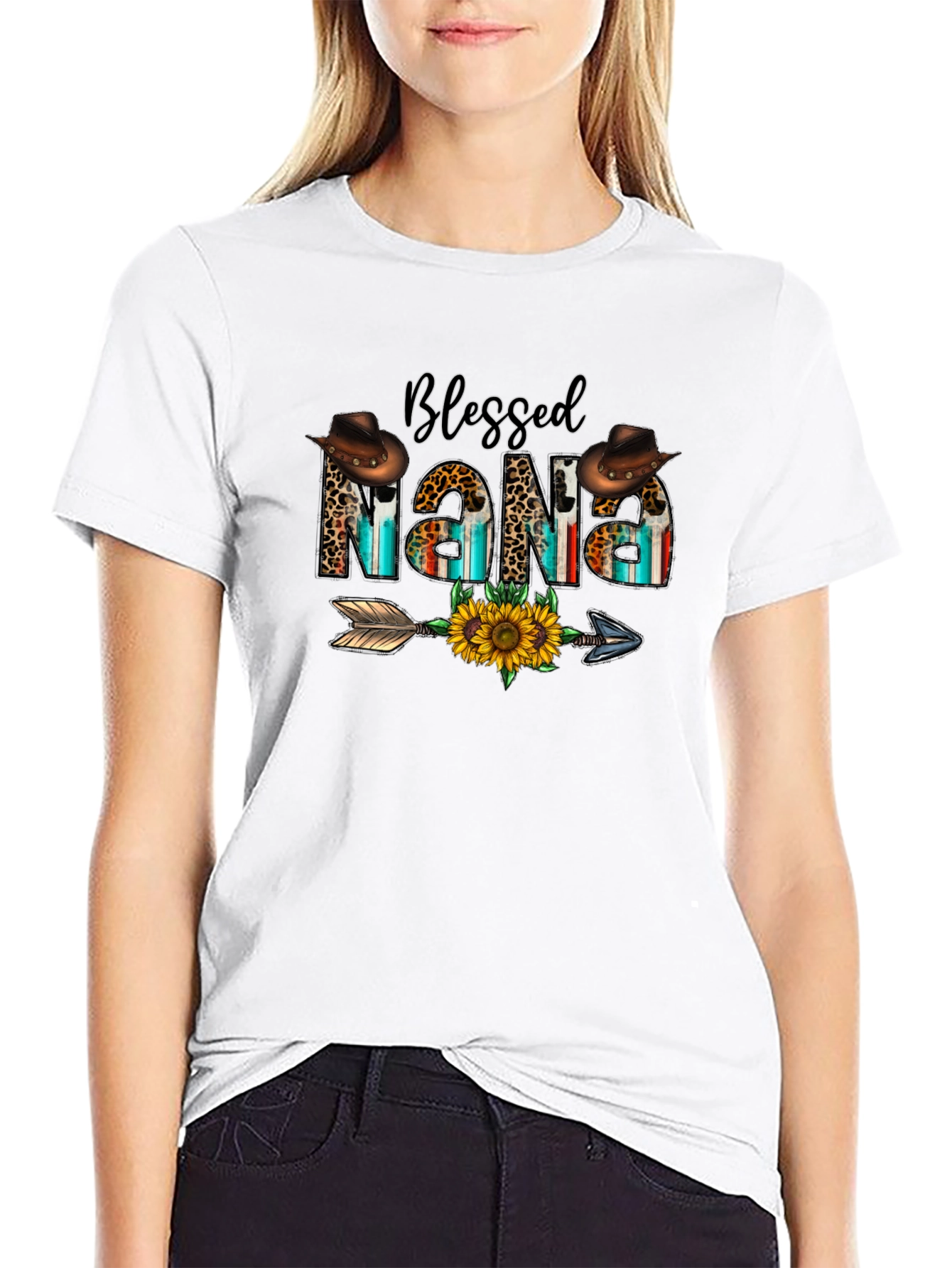 Blessed Nana Graphic Tee - Western Style