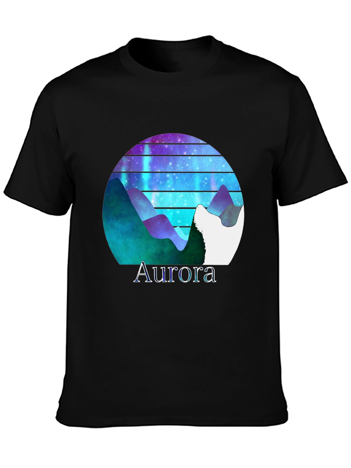 Aurora Mountain Graphic T-Shirt