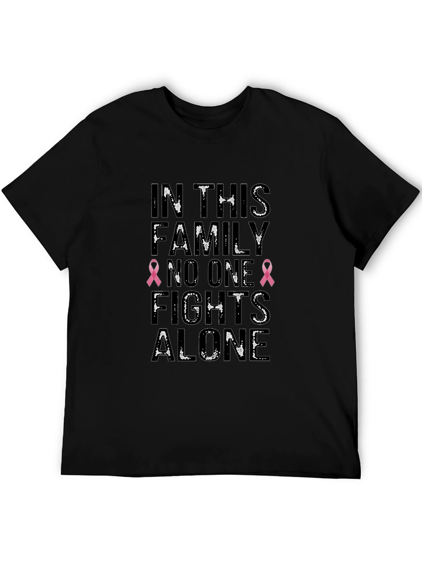 Family Fights Alone Breast Cancer Awareness T-Shirt