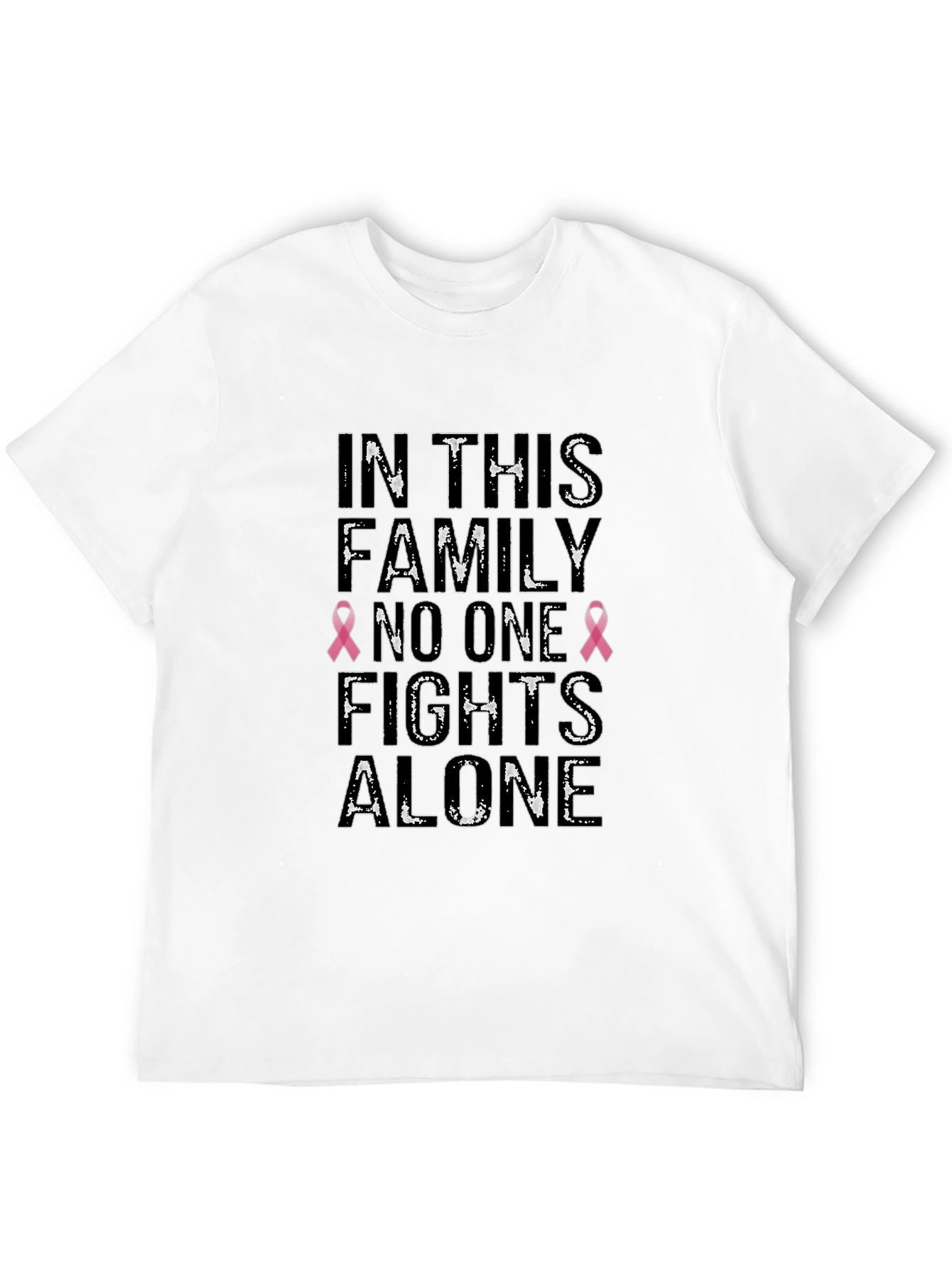 Family Fights Alone Breast Cancer Awareness T-Shirt