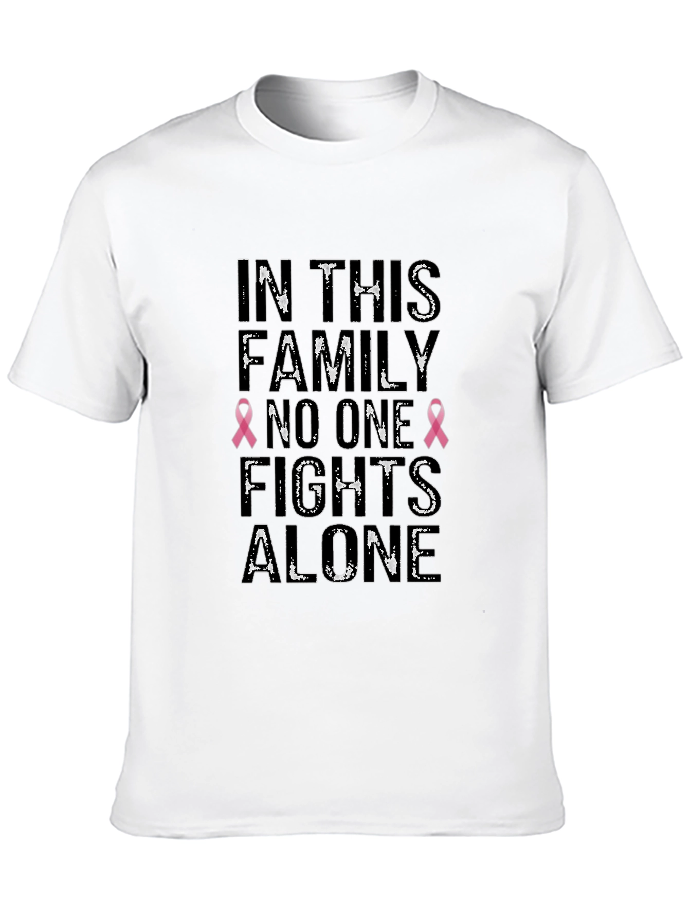 Family Fights Alone Breast Cancer Awareness T-Shirt