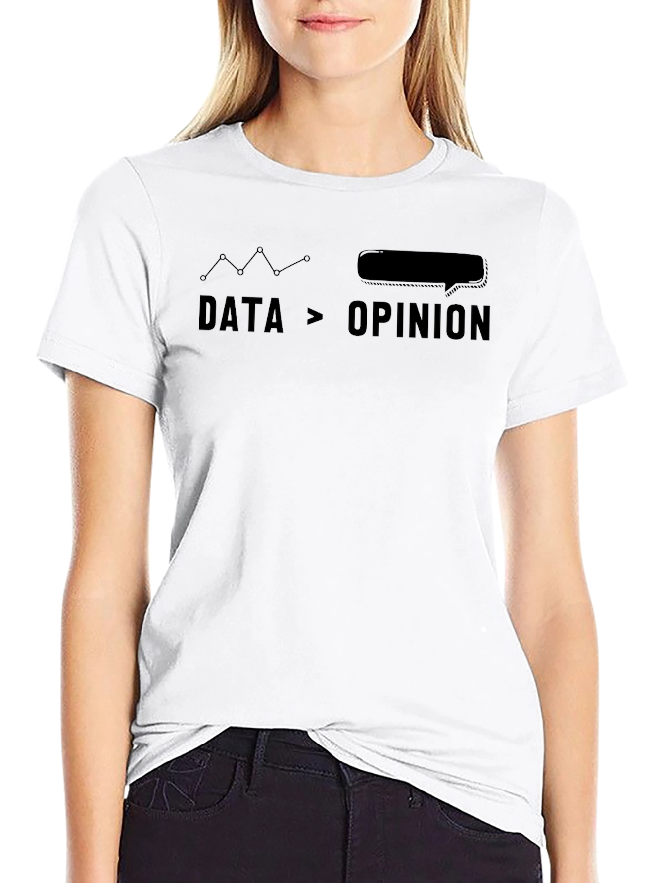Data Over Opinion Graphic Tee