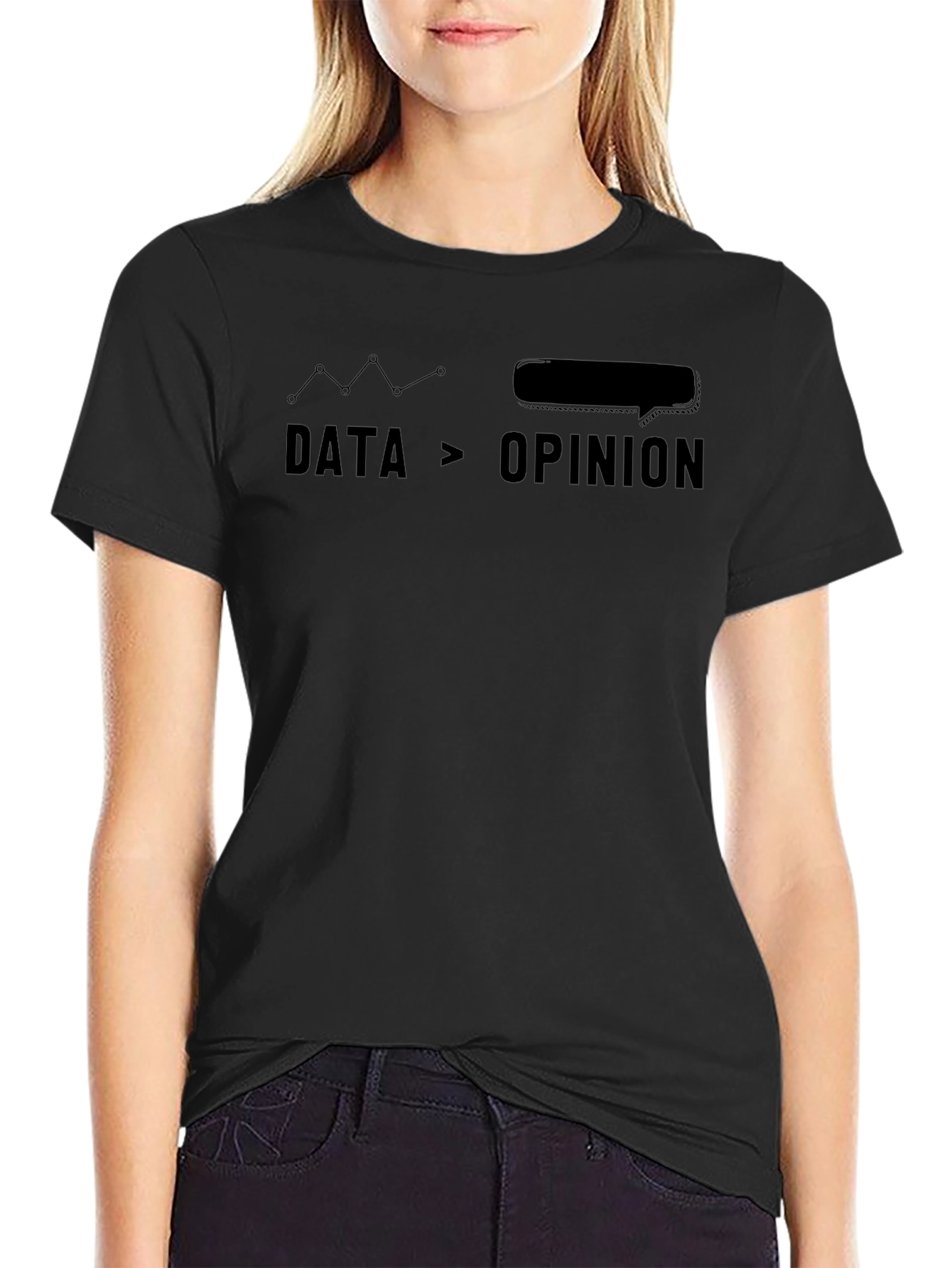 Data Over Opinion Graphic Tee