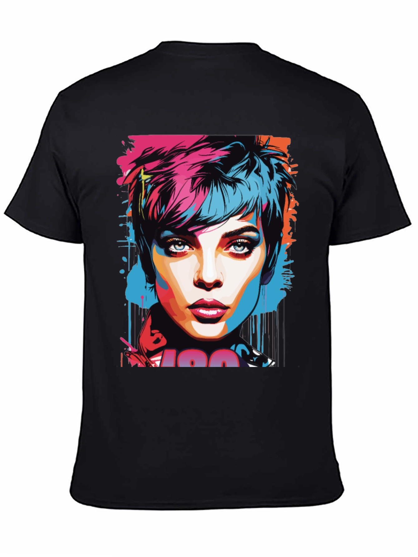 Pop Art Womans Portrait Graphic T-Shirt