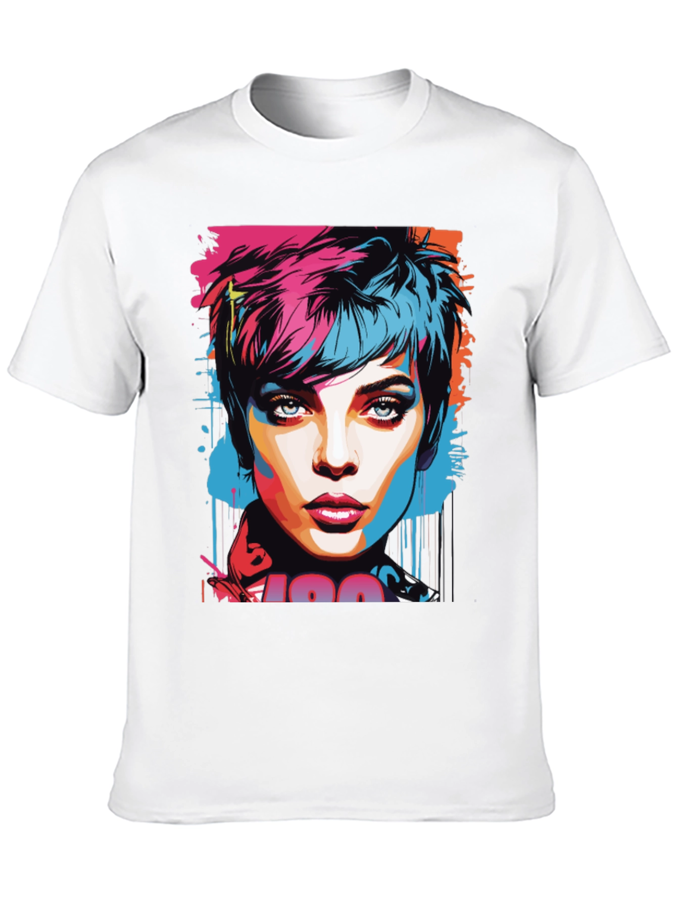 Pop Art Womans Portrait Graphic T-Shirt