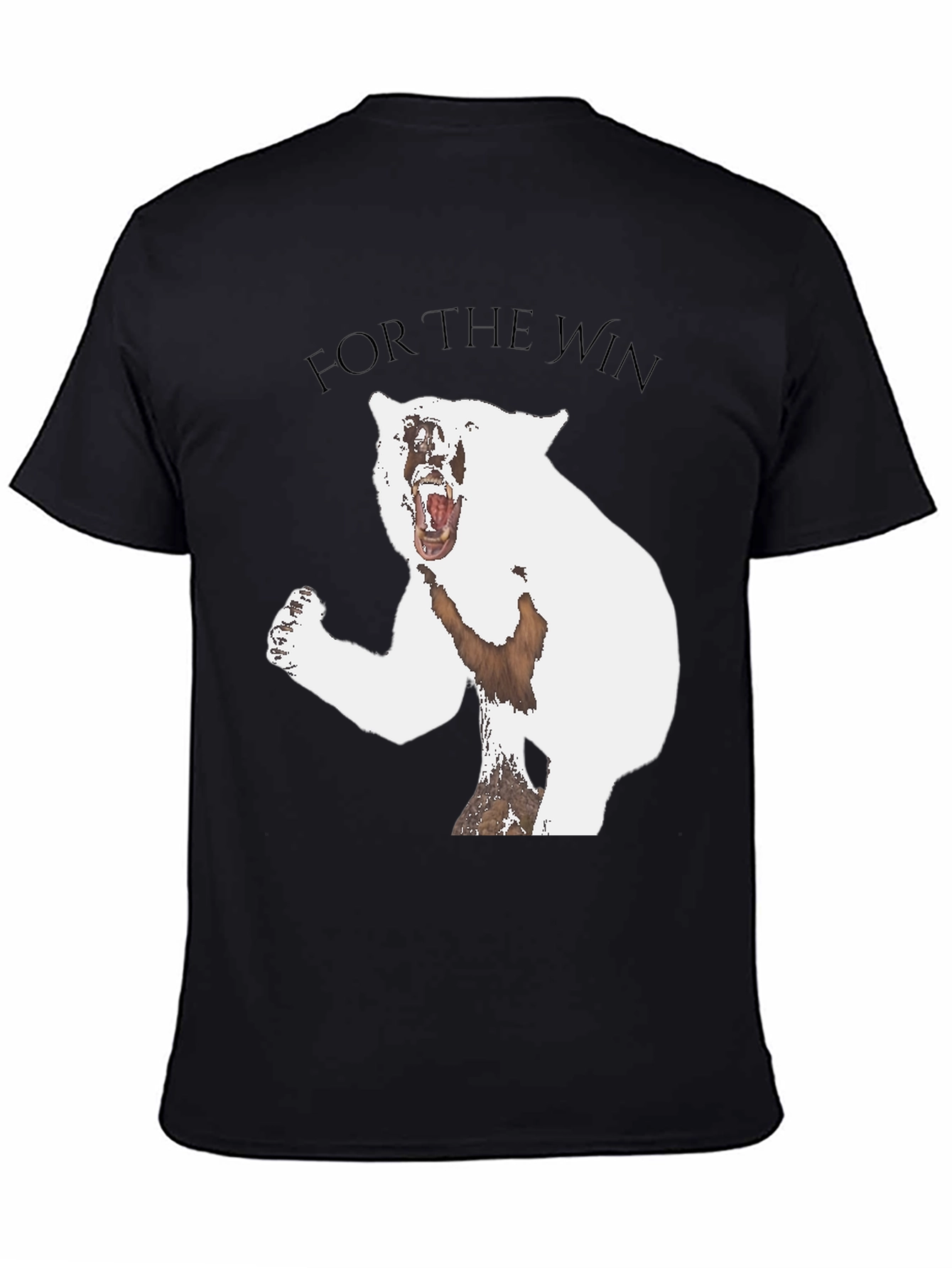 For The Win Bear Graphic Tee - Black