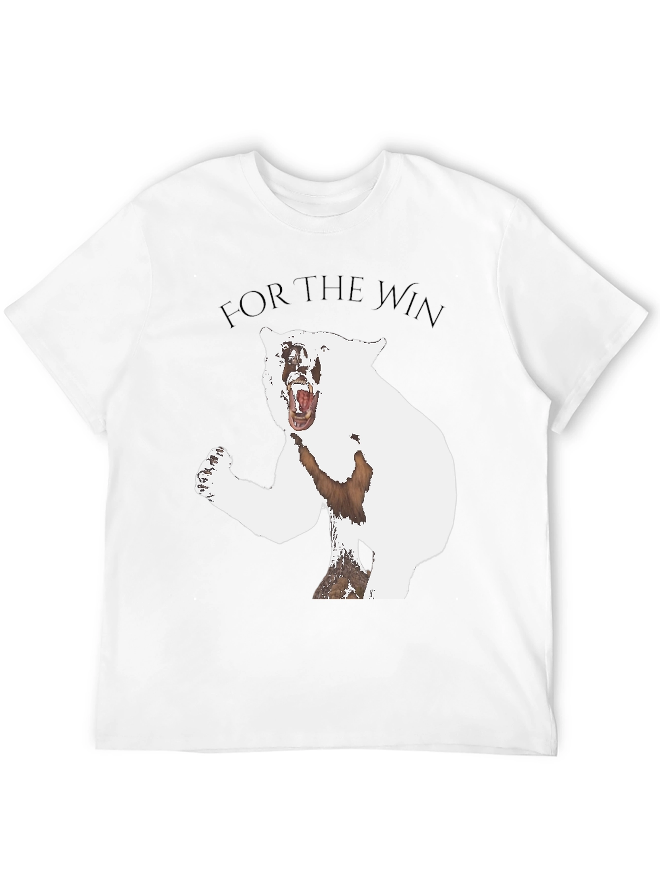 For The Win Bear Graphic Tee - Black