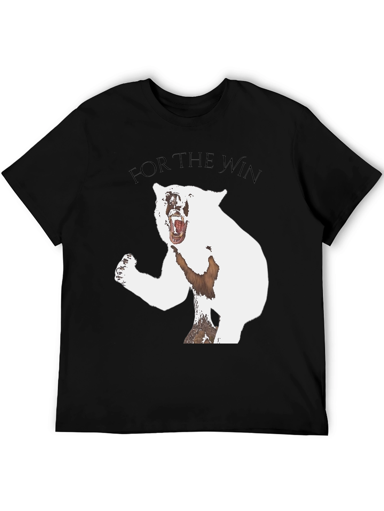 For The Win Bear Graphic Tee - Black