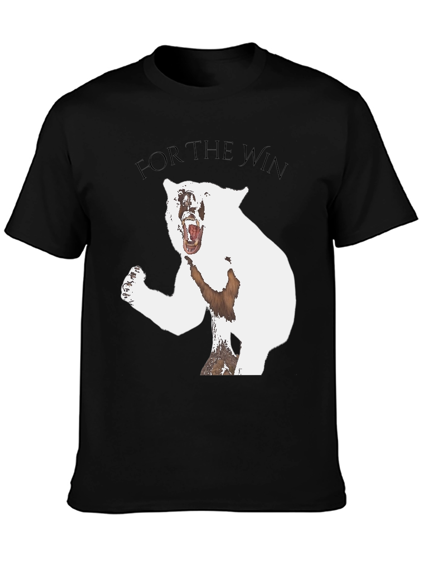 For The Win Bear Graphic Tee - Black