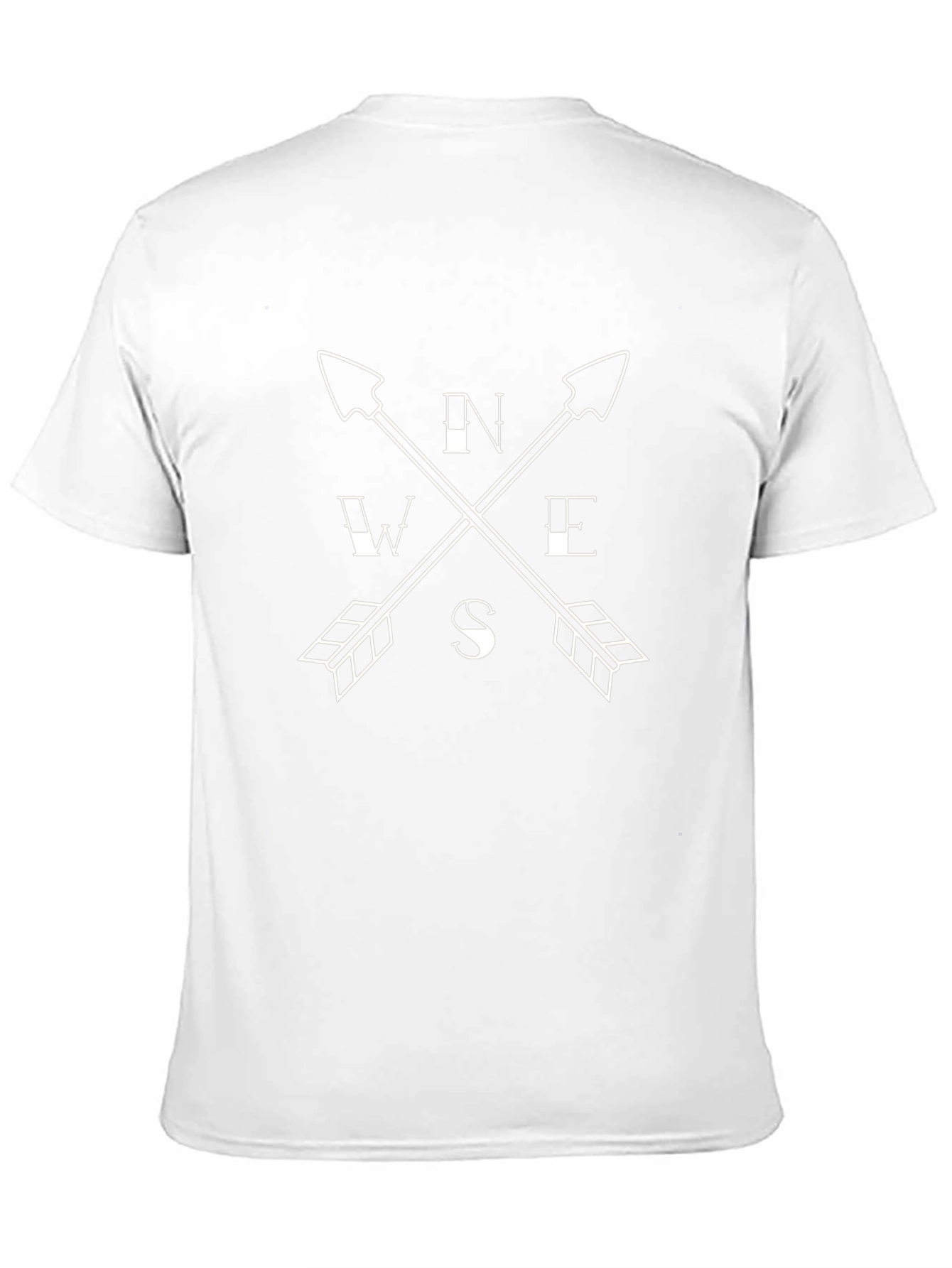 Mens Compass Arrows Graphic Tee - Black
