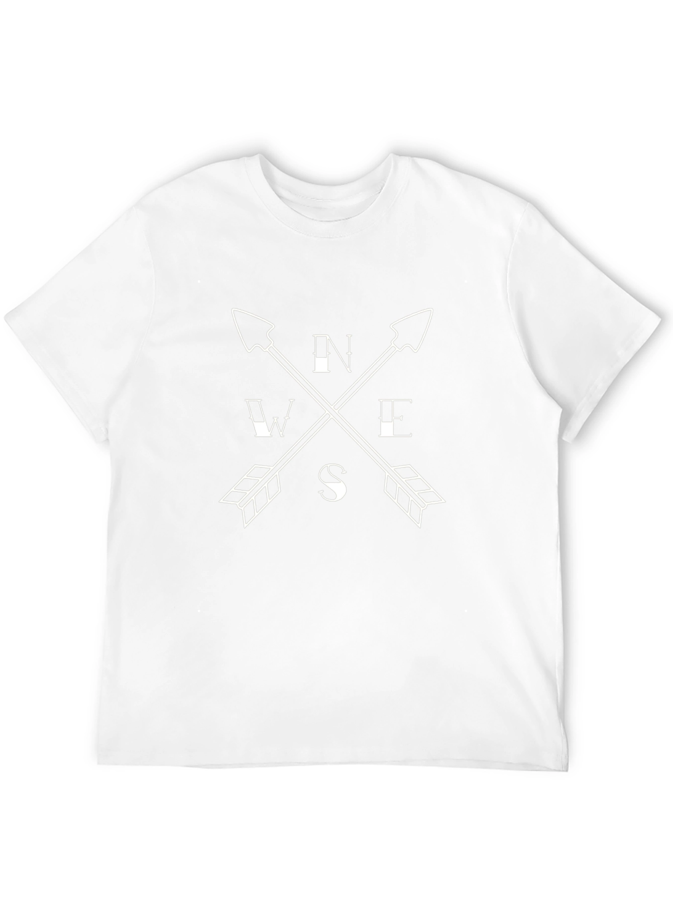 Mens Compass Arrows Graphic Tee - Black