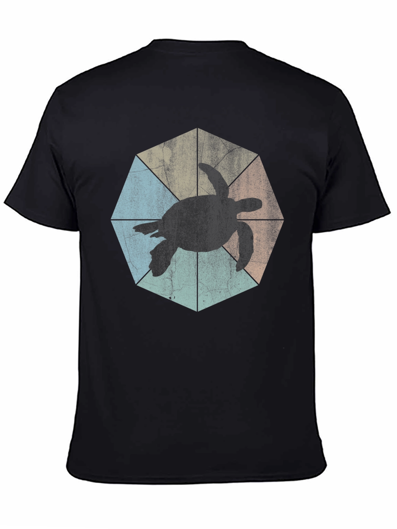 Turtle Silhouette Graphic Tee - Black