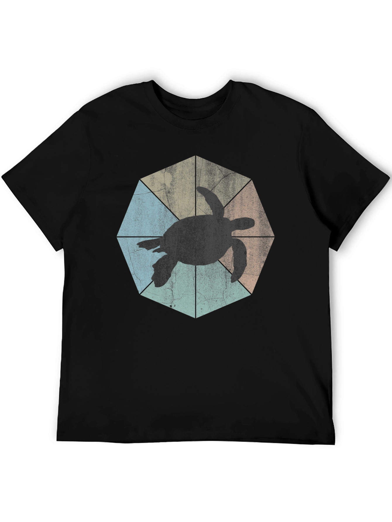 Turtle Silhouette Graphic Tee - Black