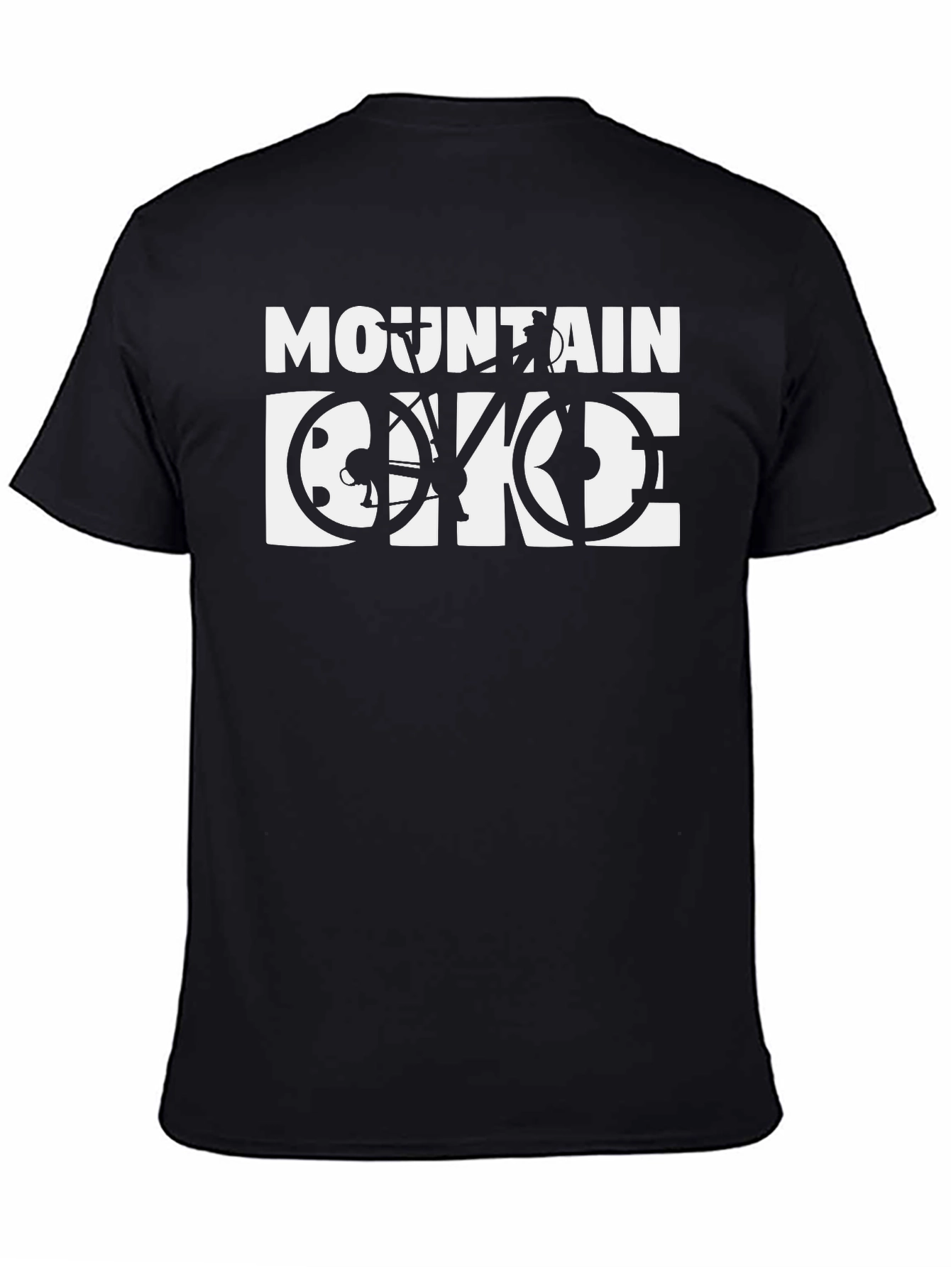 Mountain Bike Graphic Tee - Black Cotton Shirt
