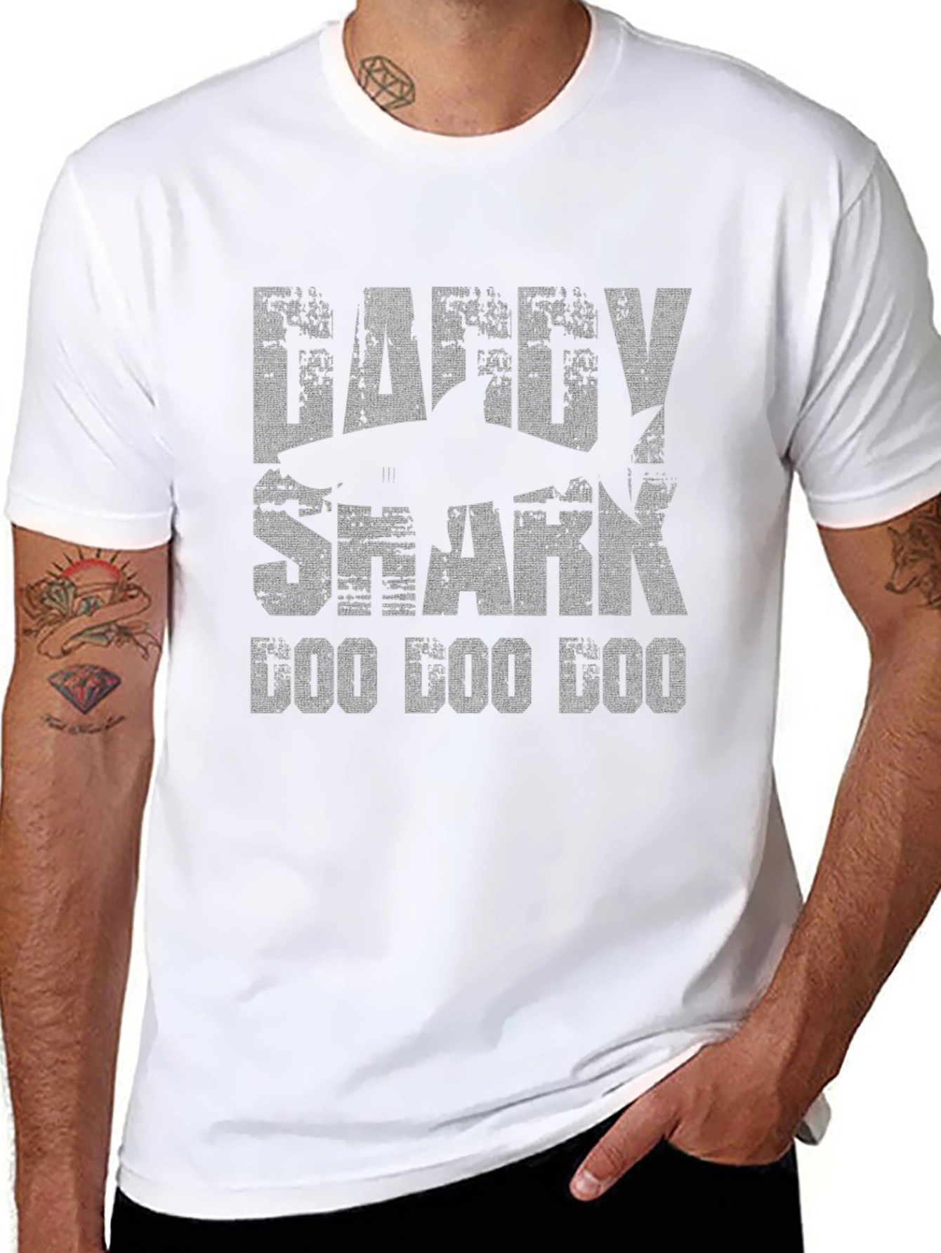 Daddy Shark Doo Doo T-Shirt Funny Dad Gift