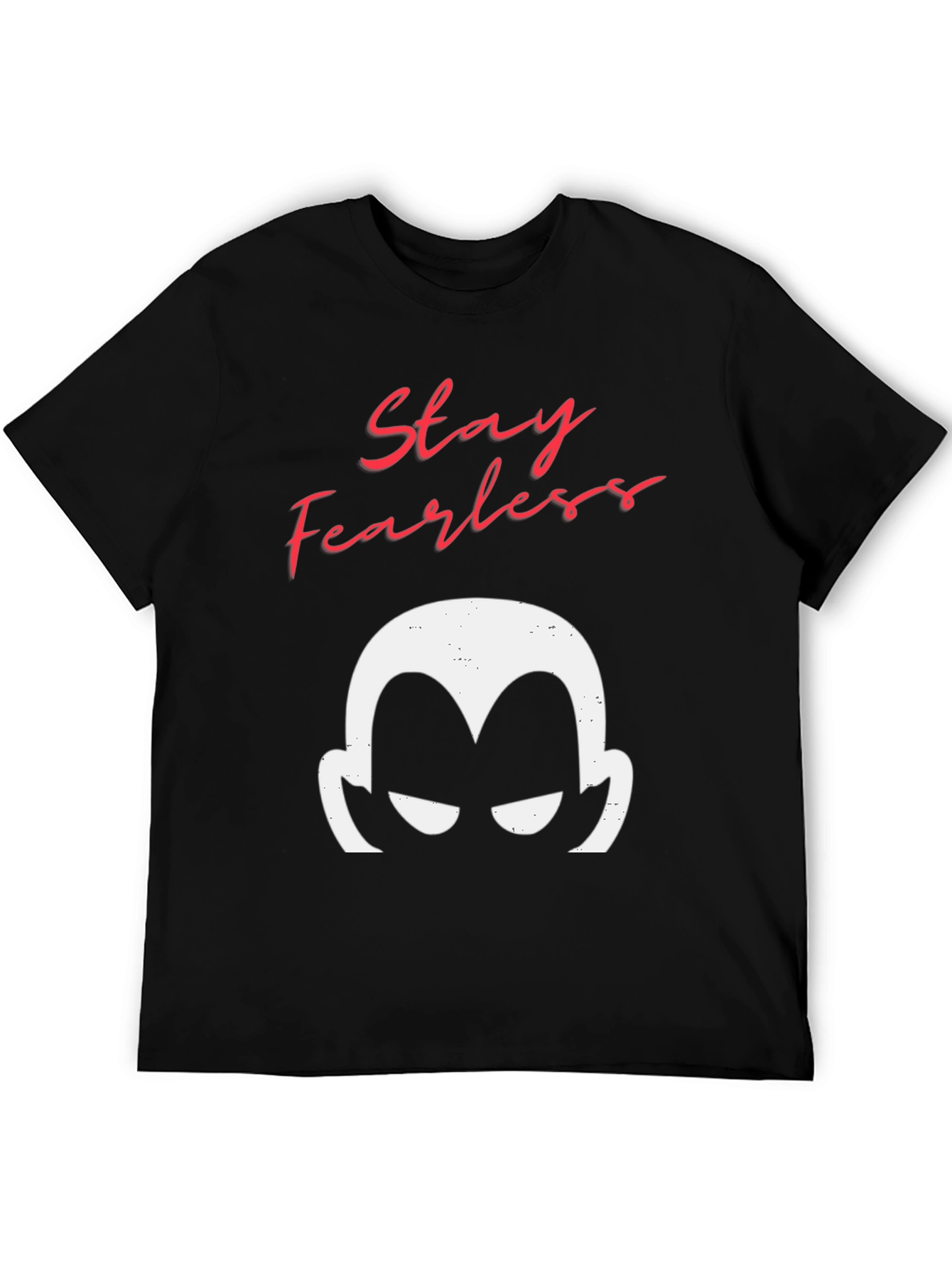 Stay Fearless Graphic Tee - Mens Black Cotton T-Shirt