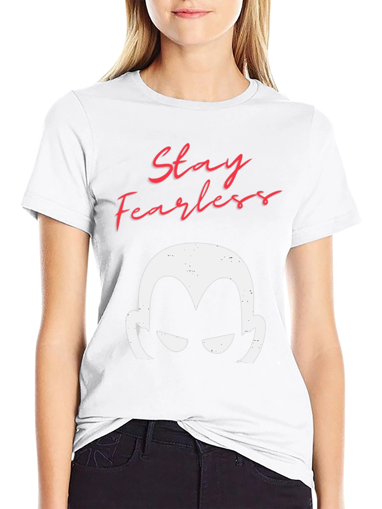 Stay Fearless Graphic Tee - Mens Black Cotton T-Shirt