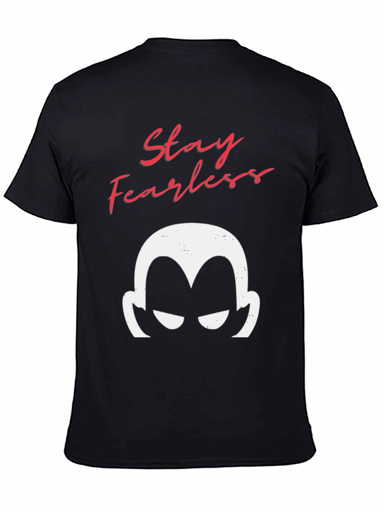 Stay Fearless Graphic Tee - Mens Black Cotton T-Shirt